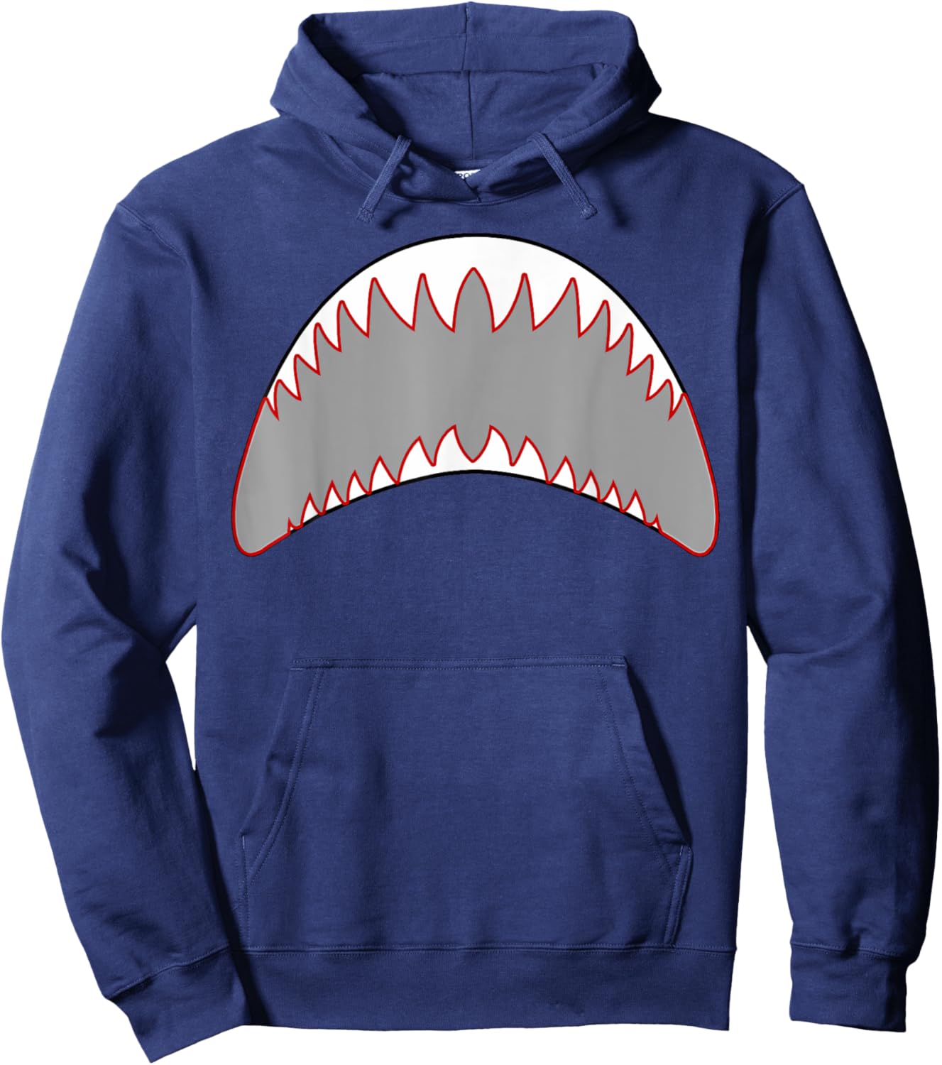 Shark Mouth Jaw Lazy Easy Costume For Halloween Party Hoodie - Hoodie | Navy