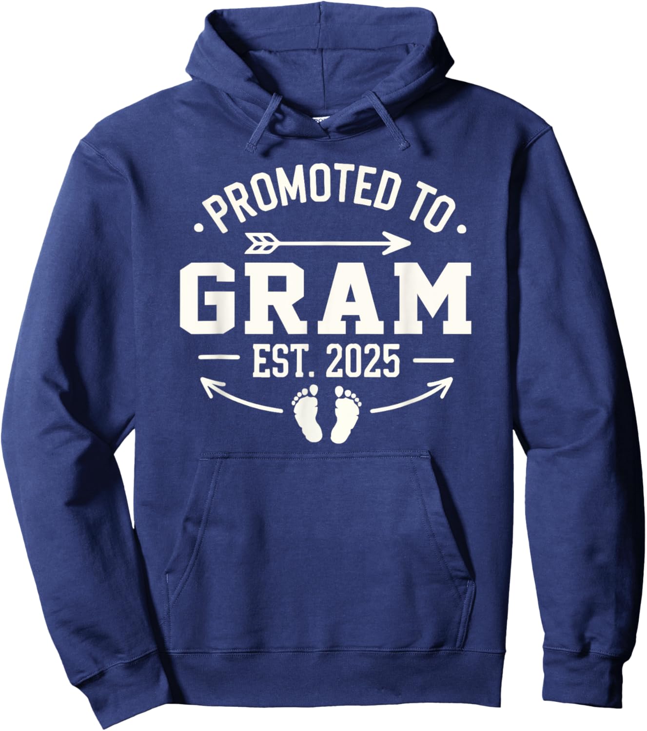 Soon to Be Grandma 2025 Gift Promoted to Gram Est 2025 Hoodie - Hoodie | Navy