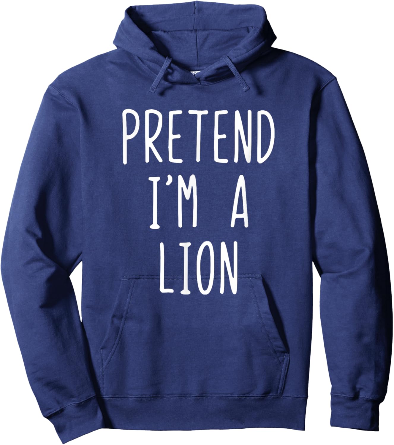 Pretend I'm Lion Costume Halloween Funny Lazy Adult Kids Hoodie - Hoodie | Navy