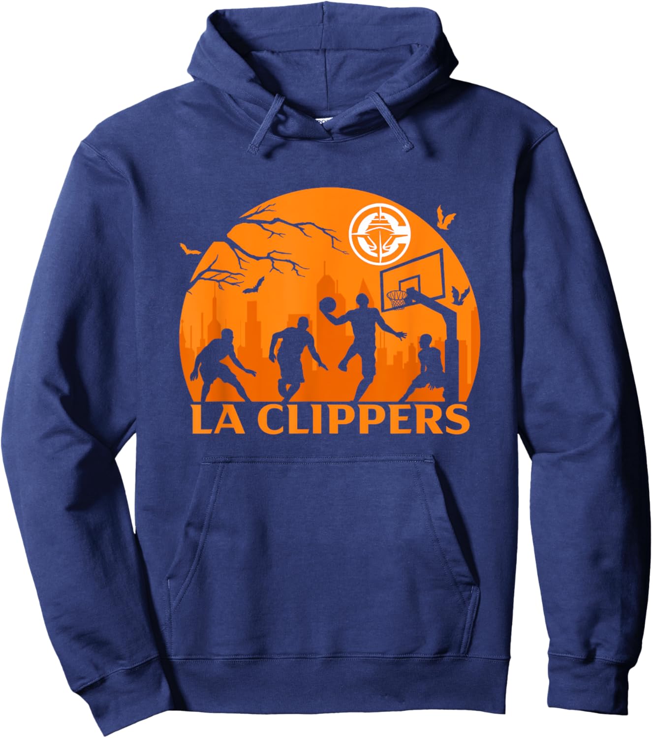 NBA Los Angeles Clippers Halloween Midnight Hoops Hoodie - Hoodie | Navy