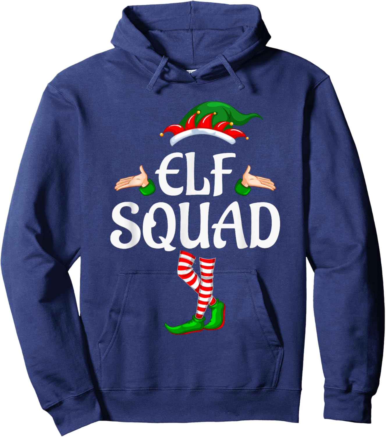 The Elf Squad Family Matching Group Christmas Hoodie - Hoodie | Navy