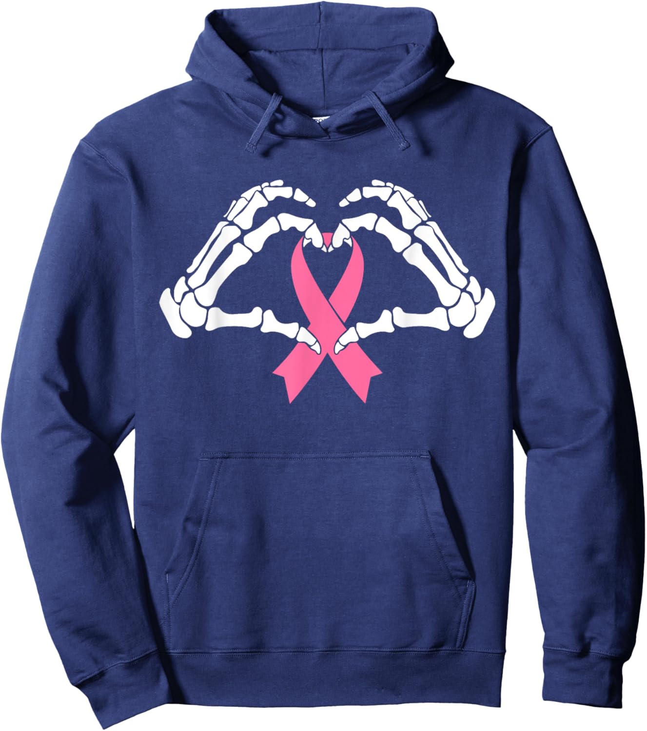Skeleton Hands Holding Ribbon Halloween Costume Halloween Hoodie - Hoodie | Navy