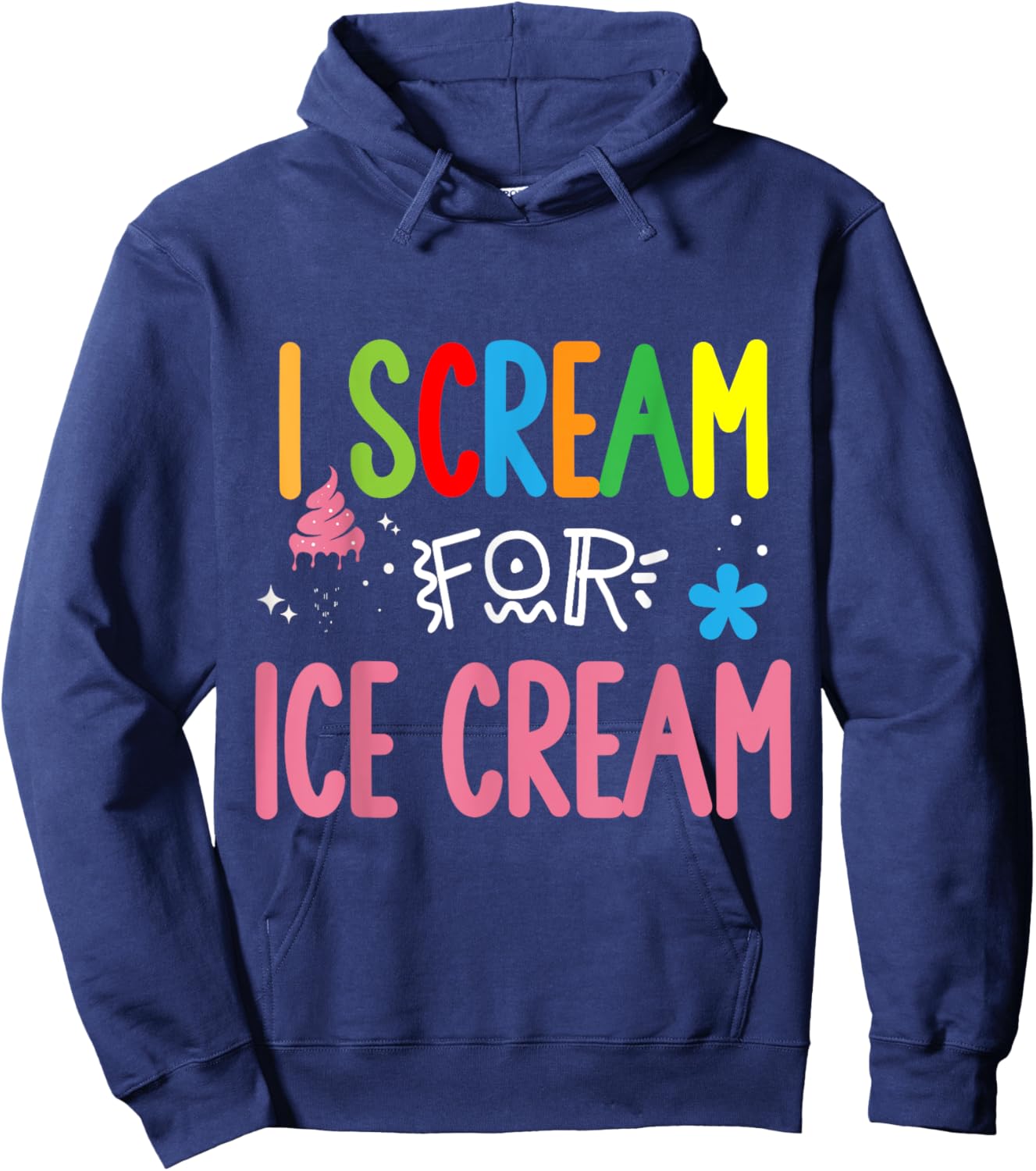 Ice Cream Gelato Summer Men Women Boys Girls Ice Cream Hoodie - Hoodie | Navy