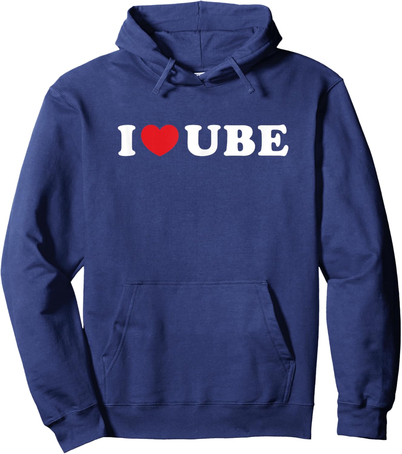 I Love Ube Filipino I Heart Ube Hoodie - Hoodie | Navy
