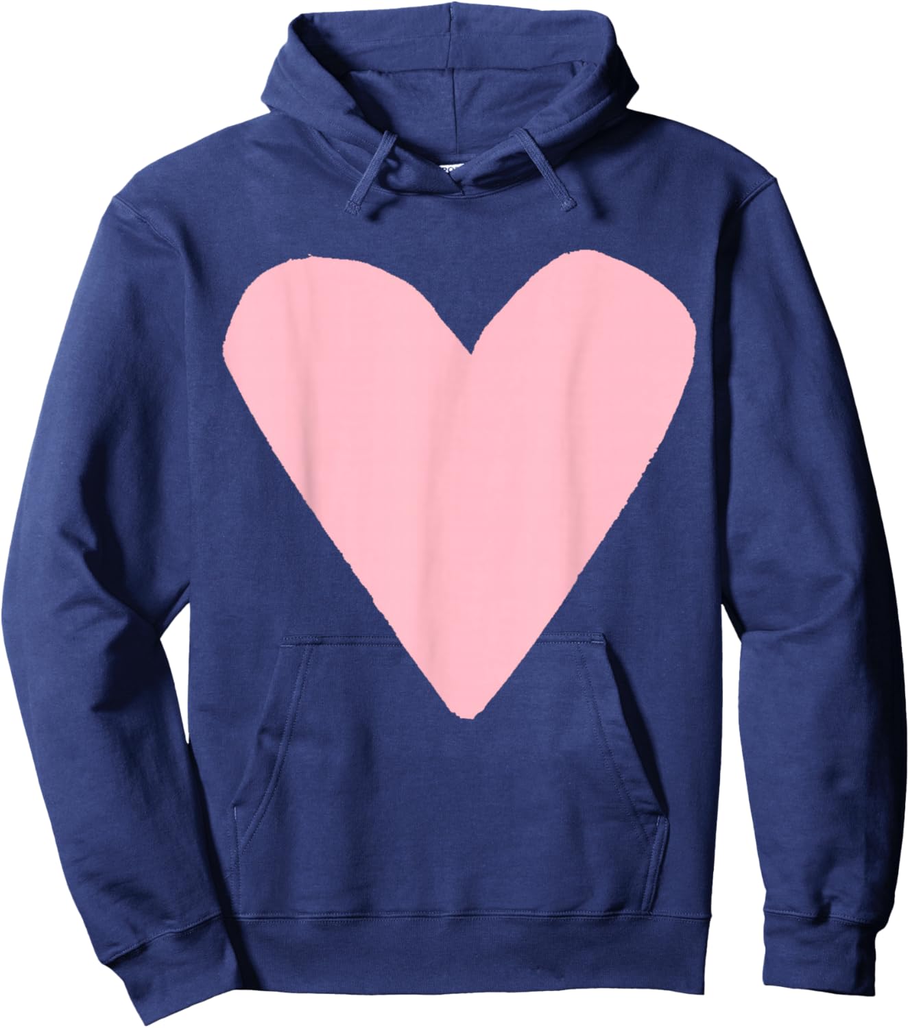 Cute Light Pink Heart Hoodie - Hoodie | Navy