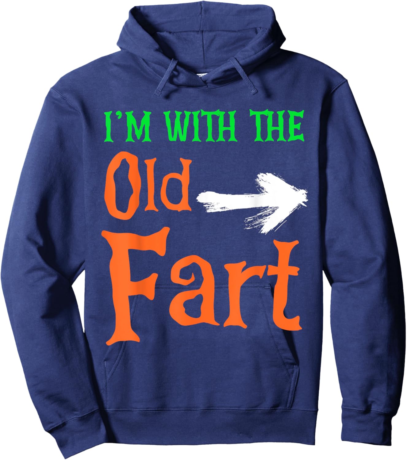 I'm With The Old Fart Couple Halloween Costume Hoodie - Hoodie | Navy