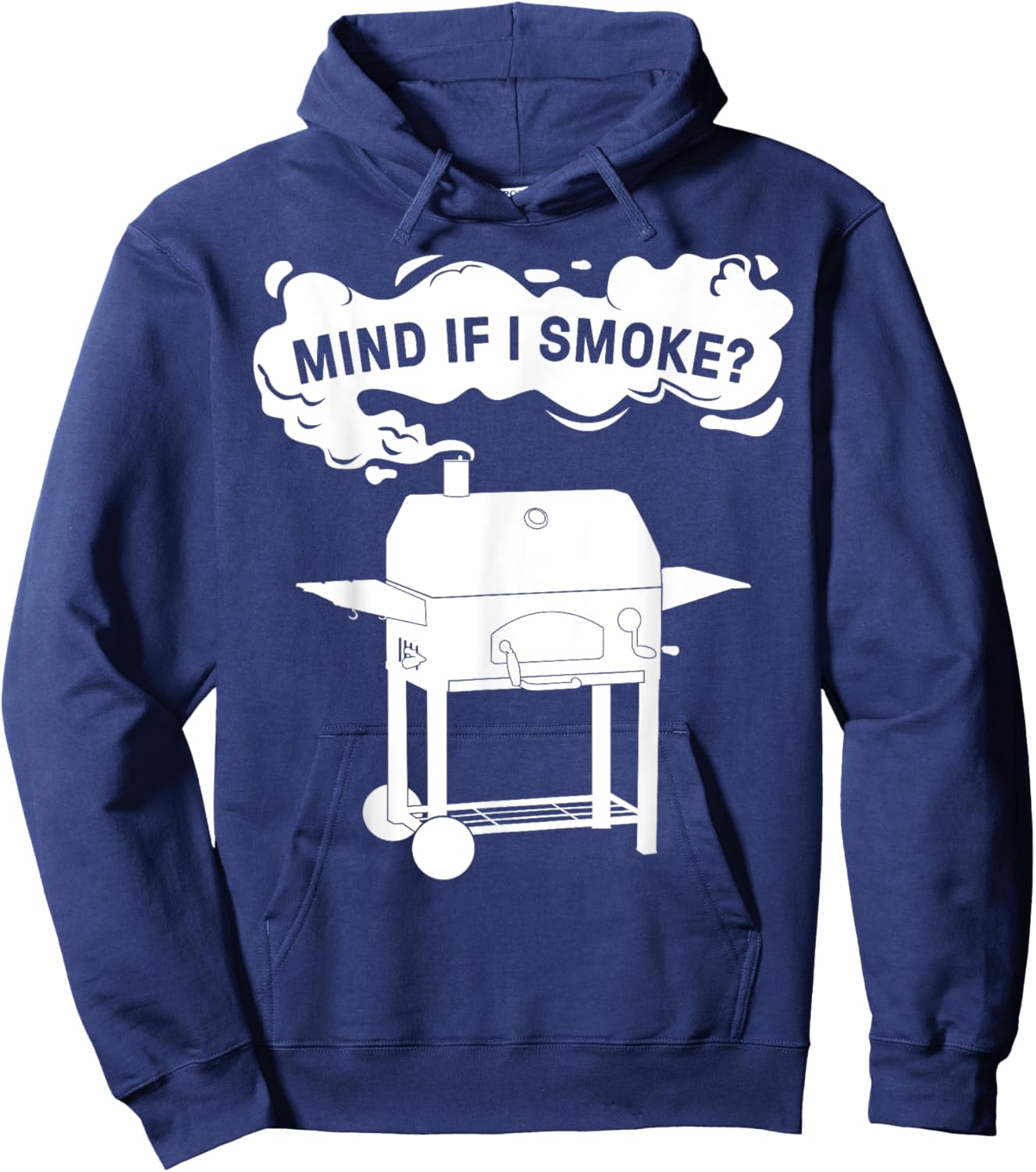 Funny BBQ Art Women Grilling Meat Smoking Barbecue Hoodie - Hoodie | Navy