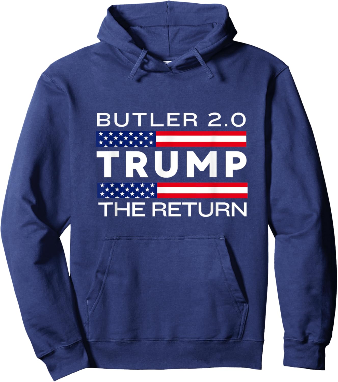 Trump Returns Butler Rally Fight Trump Elon Butler Rally 2.0 Hoodie - Hoodie | Navy