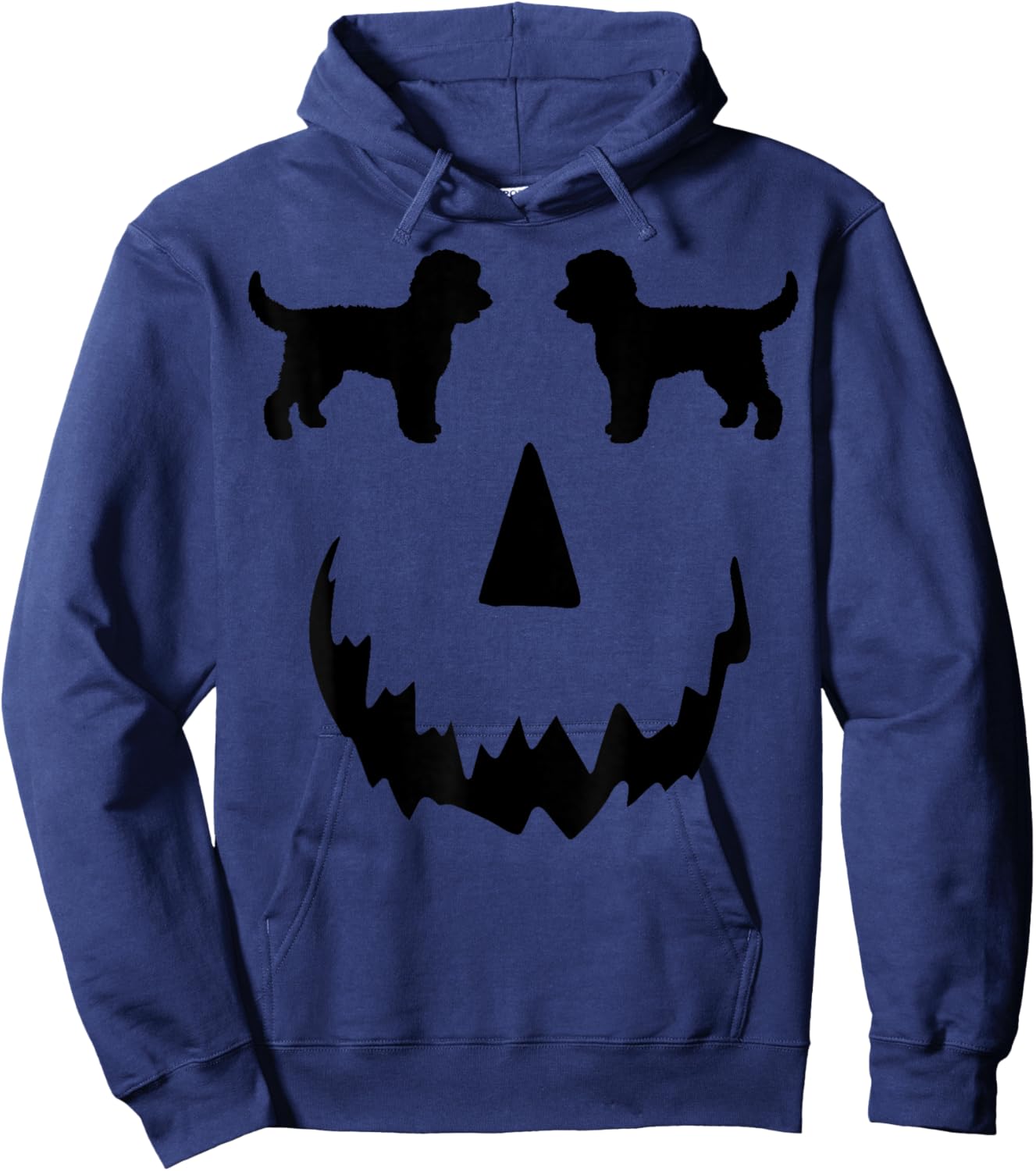 Pumpkin Doodle Halloween, Goldendoodle Halloween Hoodie - Hoodie | Navy