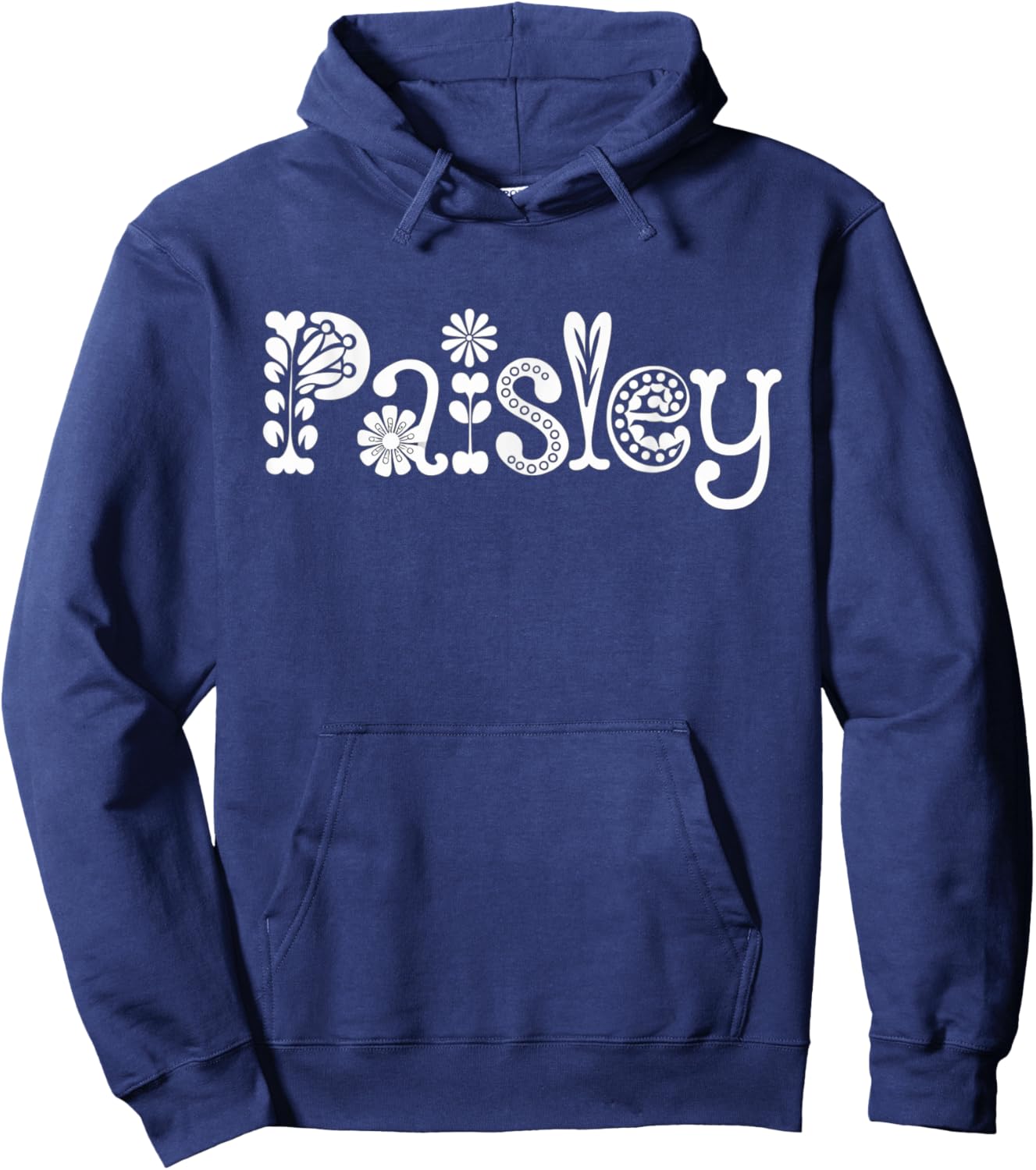 Paisley Name Custom Flower Personalized Botanical Women Girl Hoodie - Hoodie | Navy