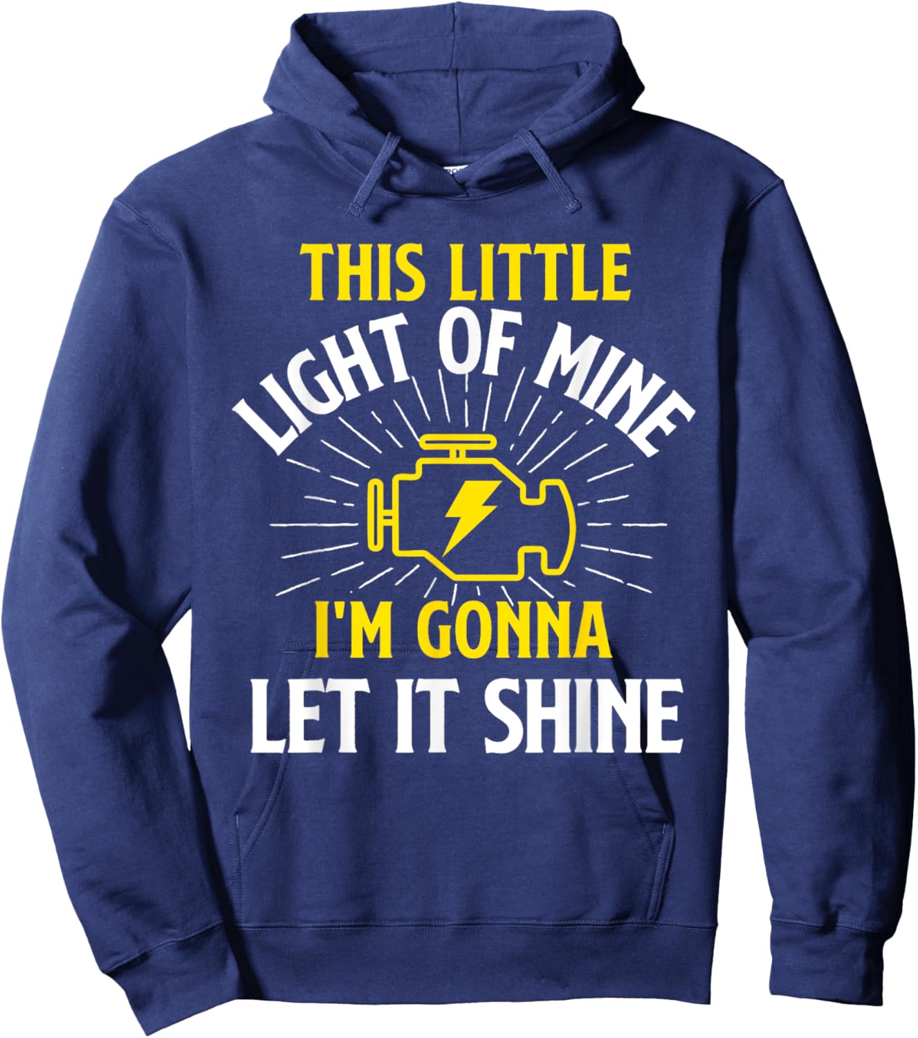 Engine Control Light - Car Guy Auto Mechanic Hoodie - Hoodie | Navy