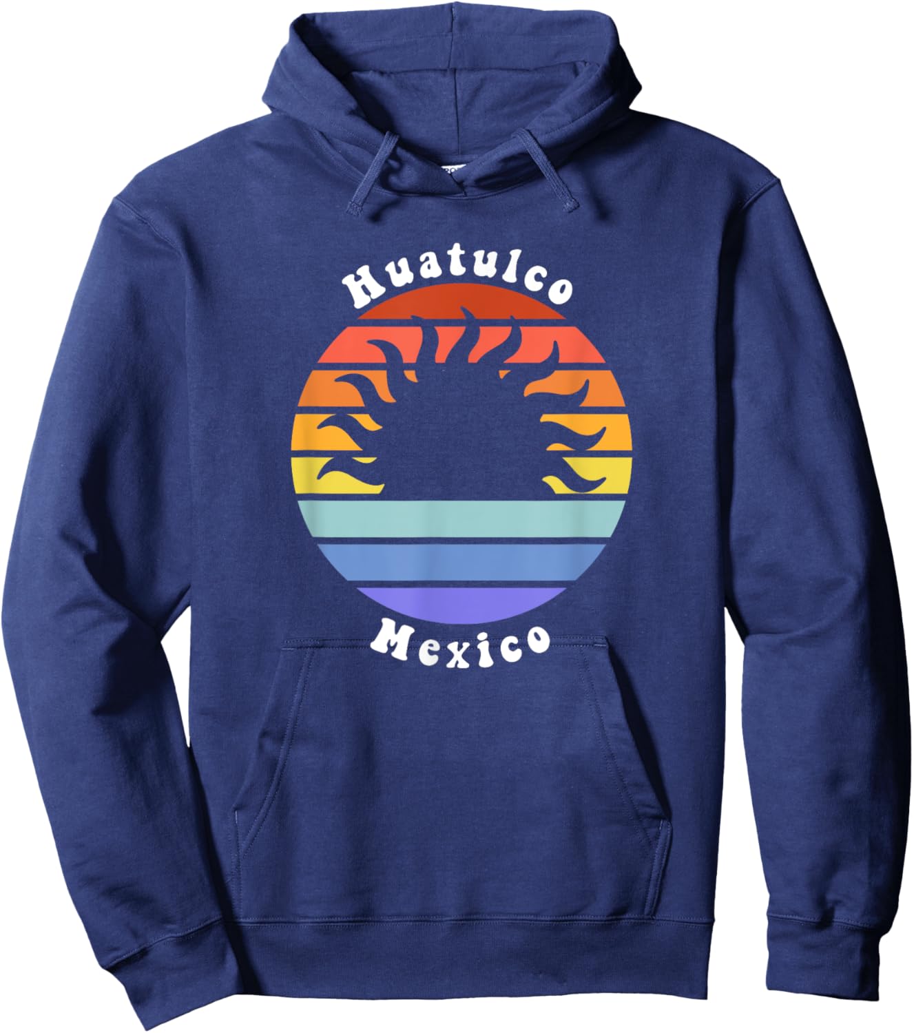 Huatulco Beach Mexico Sunset Mexican Pride Vacation Hoodie - Hoodie | Navy