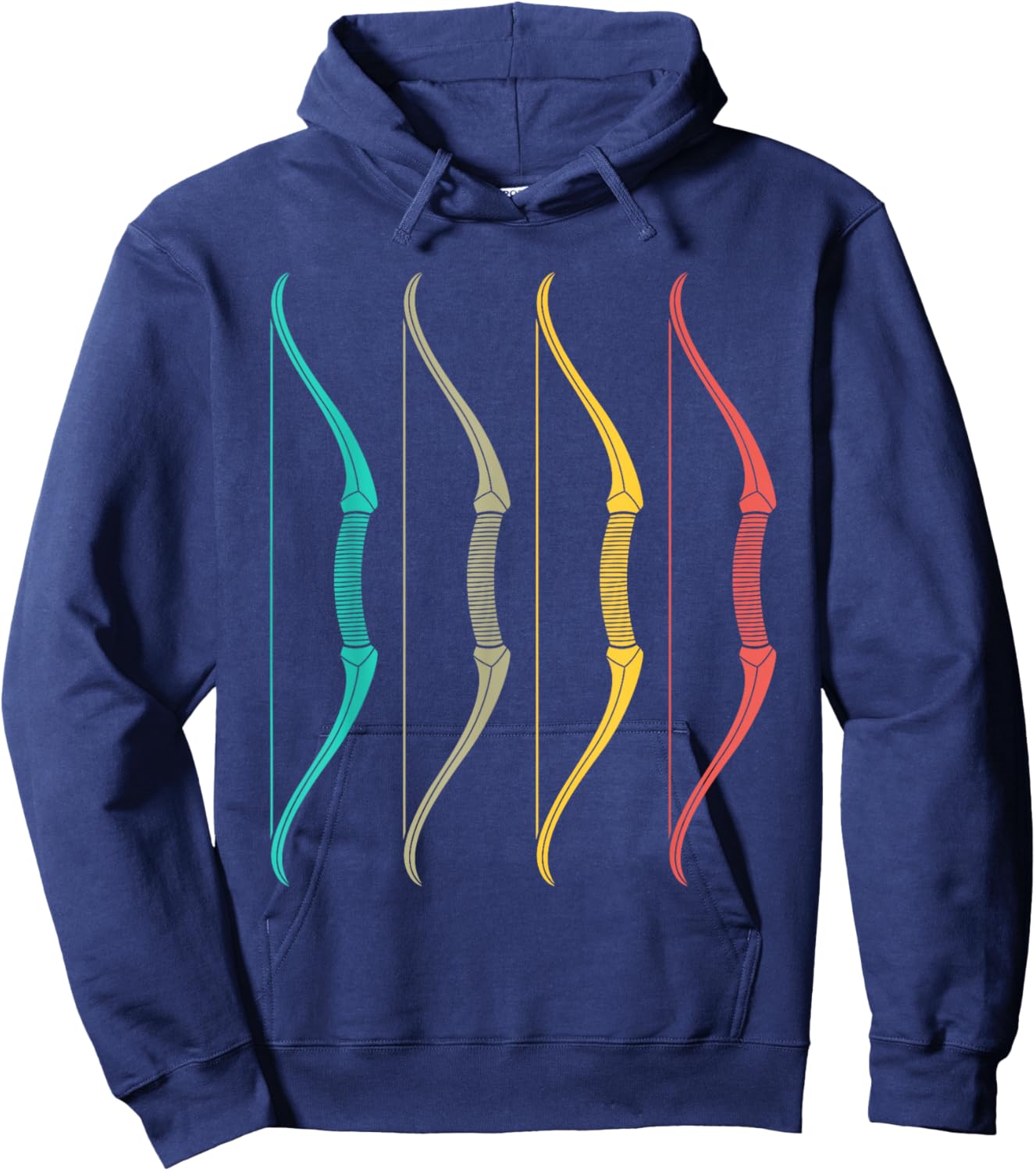 Vintage Archery With Bow Funny Classic Archers Bowman Outfit Hoodie - Hoodie | Navy