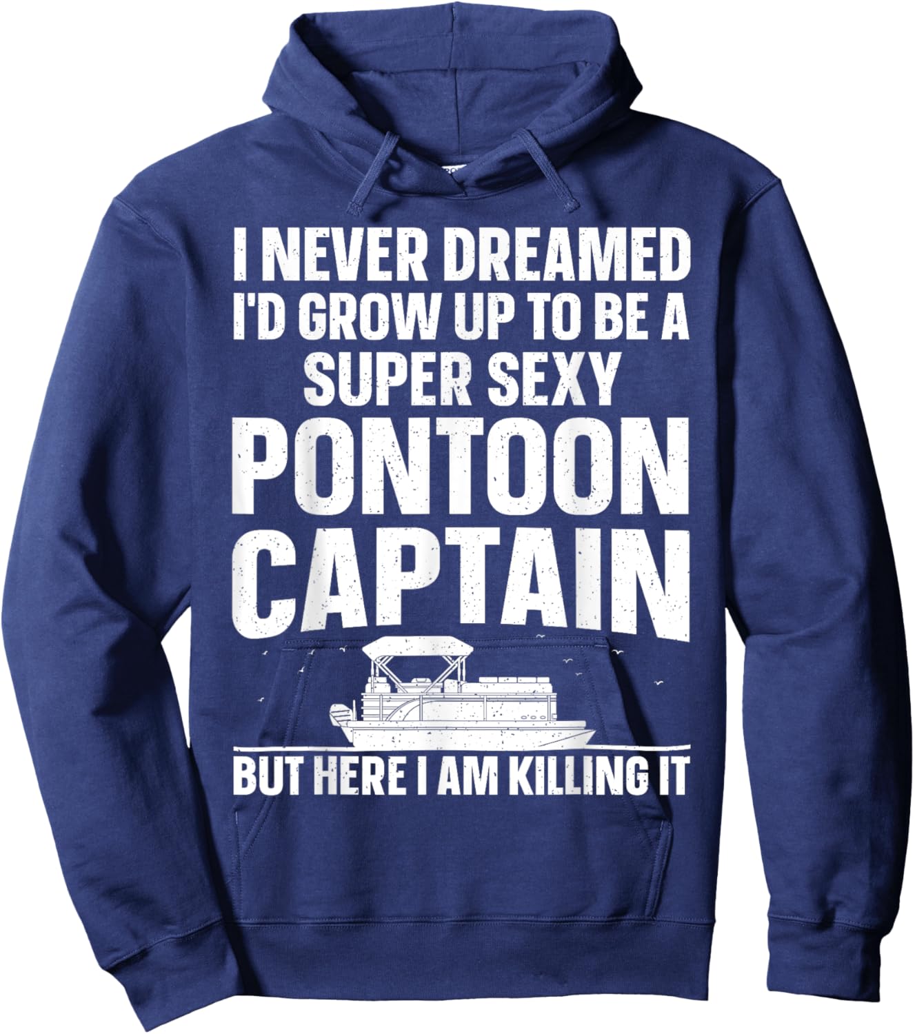 Cool Pontoon Captain Art Women Pontoon Boat Owners Hoodie - Hoodie | Navy