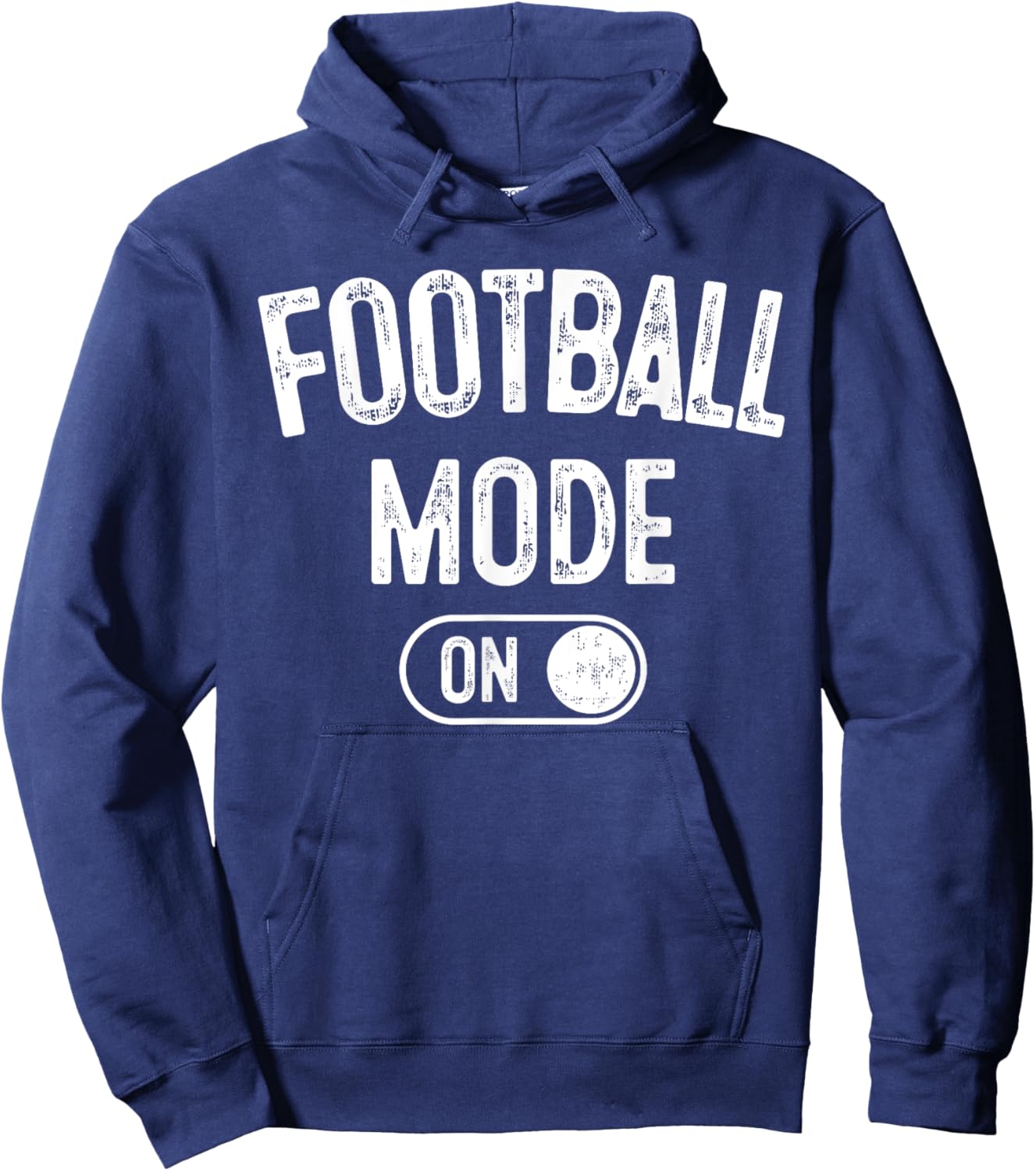 Football Mode On Funny Quarterback Gift Coach Player Dad Hoodie - Hoodie | Navy
