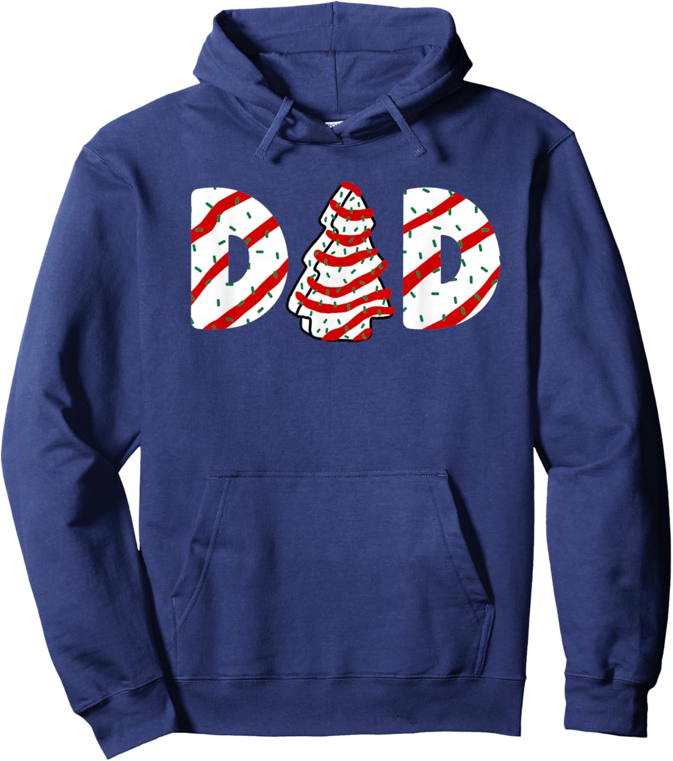 Christmas Tree Cake Matching Family Party Pajama Dad Hoodie - Hoodie | Navy