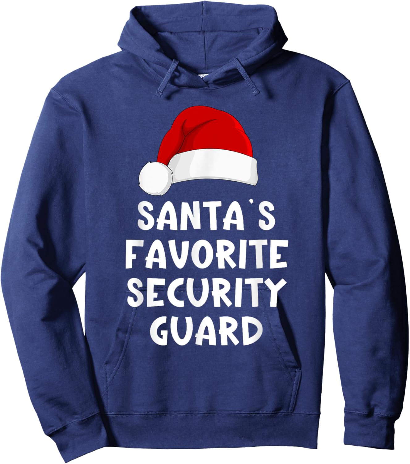 Christmas Santa's Favorite Security Guard Funny Xmas Pajama Hoodie - Hoodie | Navy