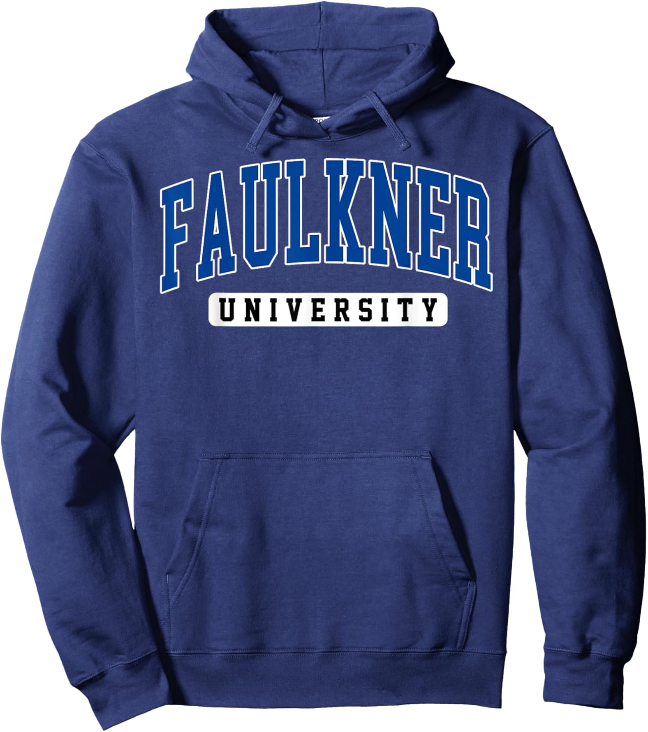 Faulkner University Arch Vintage Sports Design Women Hoodie - Hoodie | Navy