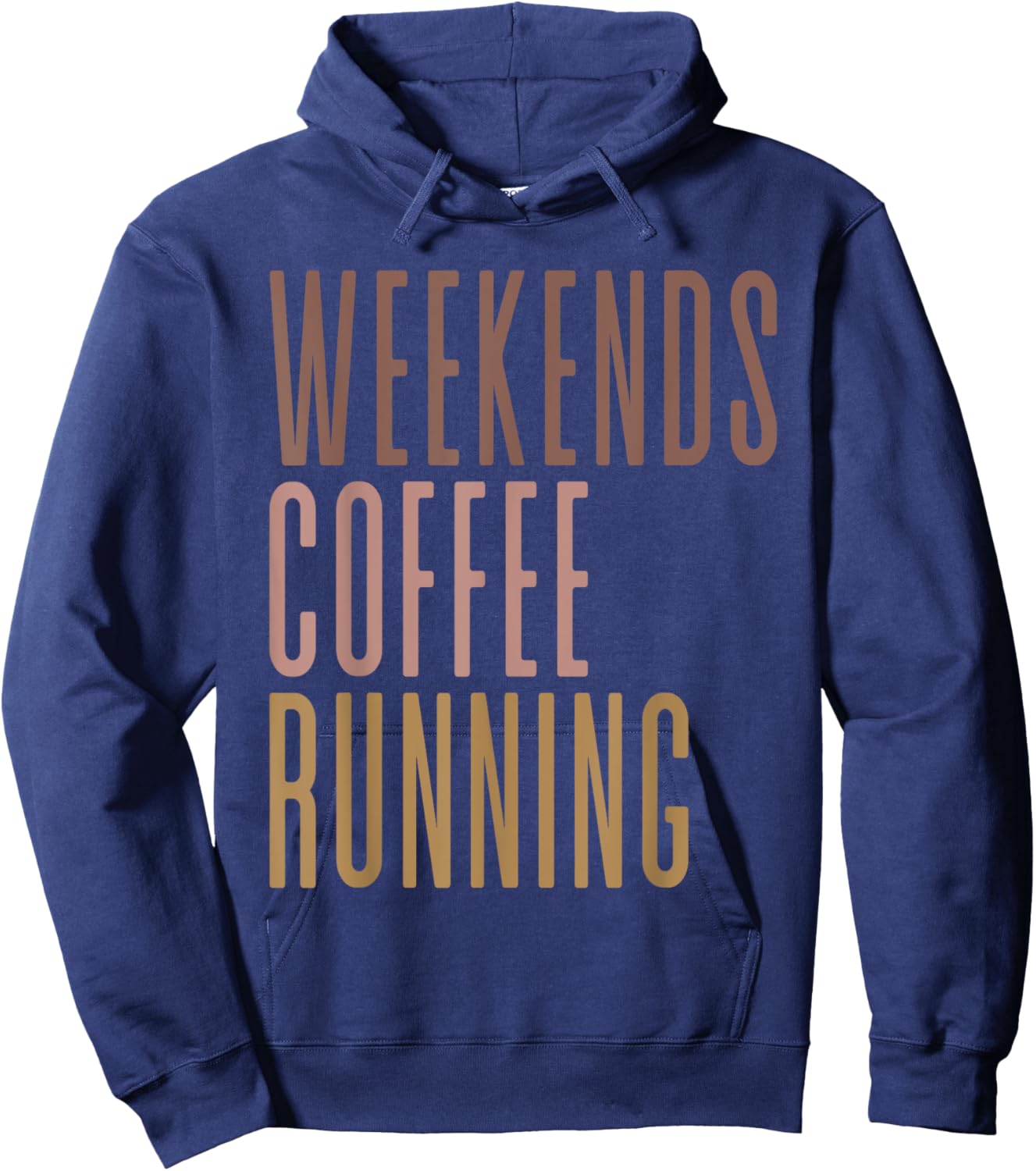 Weekends Coffee Running Hoodie - Hoodie | Navy