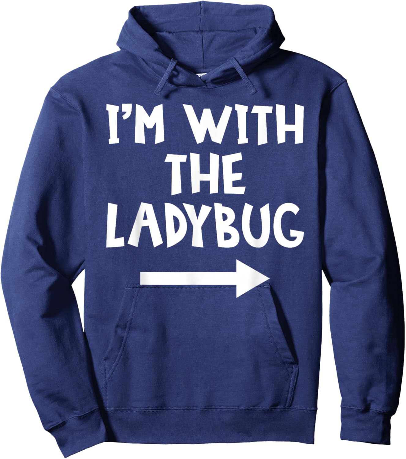 I'm With The Ladybug Funny Matching Couple Halloween Costume Hoodie - Hoodie | Navy