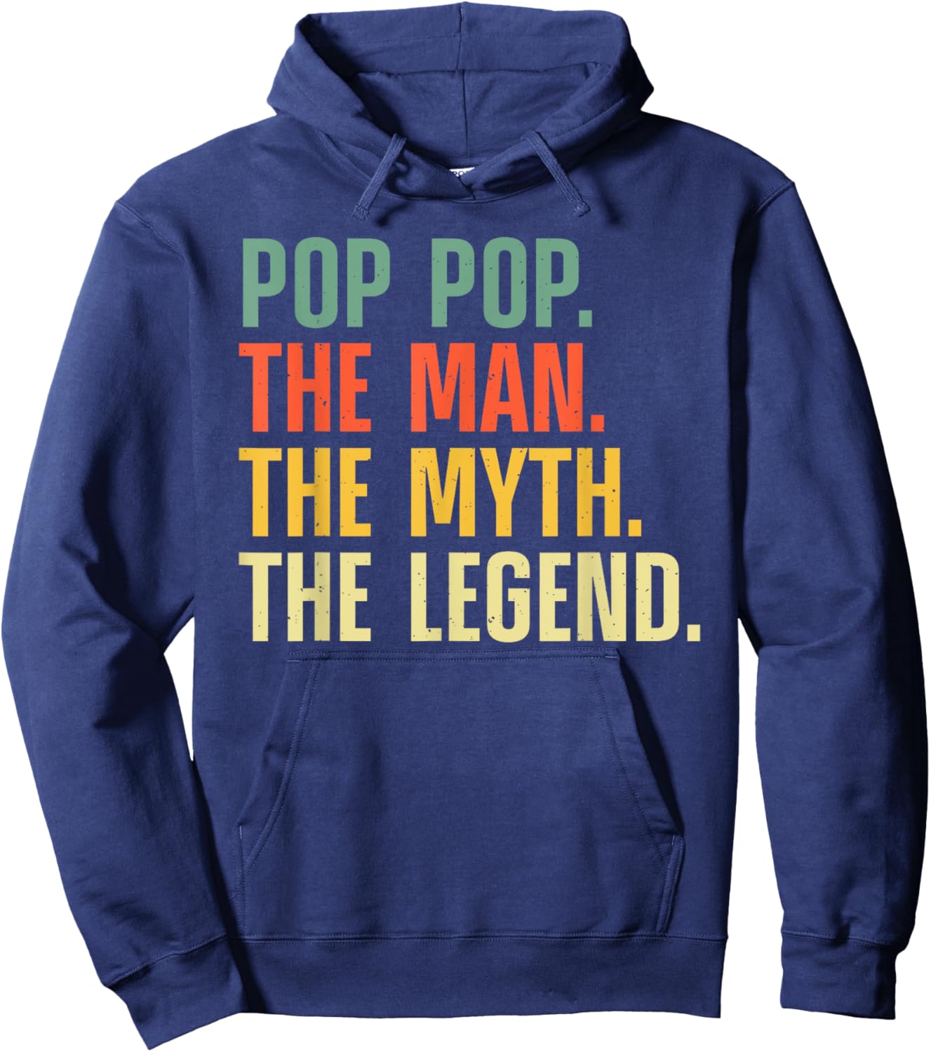 Pop Pop Art For Grandpa Grandfather From Grandkids Pop Pop Hoodie - Hoodie | Navy