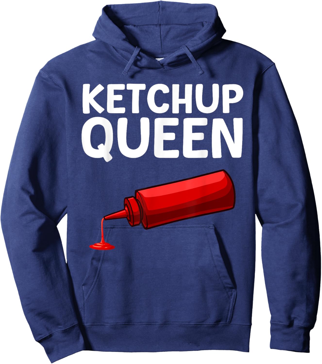 Funny Ketchup Queen Art Girls Kids Ketchup Lover Hoodie - Hoodie | Navy