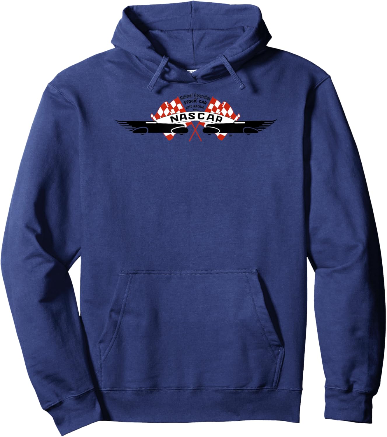 NASCAR - Vintage 1948 Stock Car Auto Racing Flags White Hoodie - Hoodie | Navy