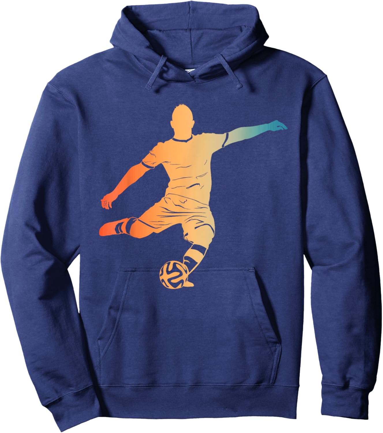 Silhouette Soccer Player Goalkeeper Lover Soccer Boy Hoodie - Hoodie | Navy