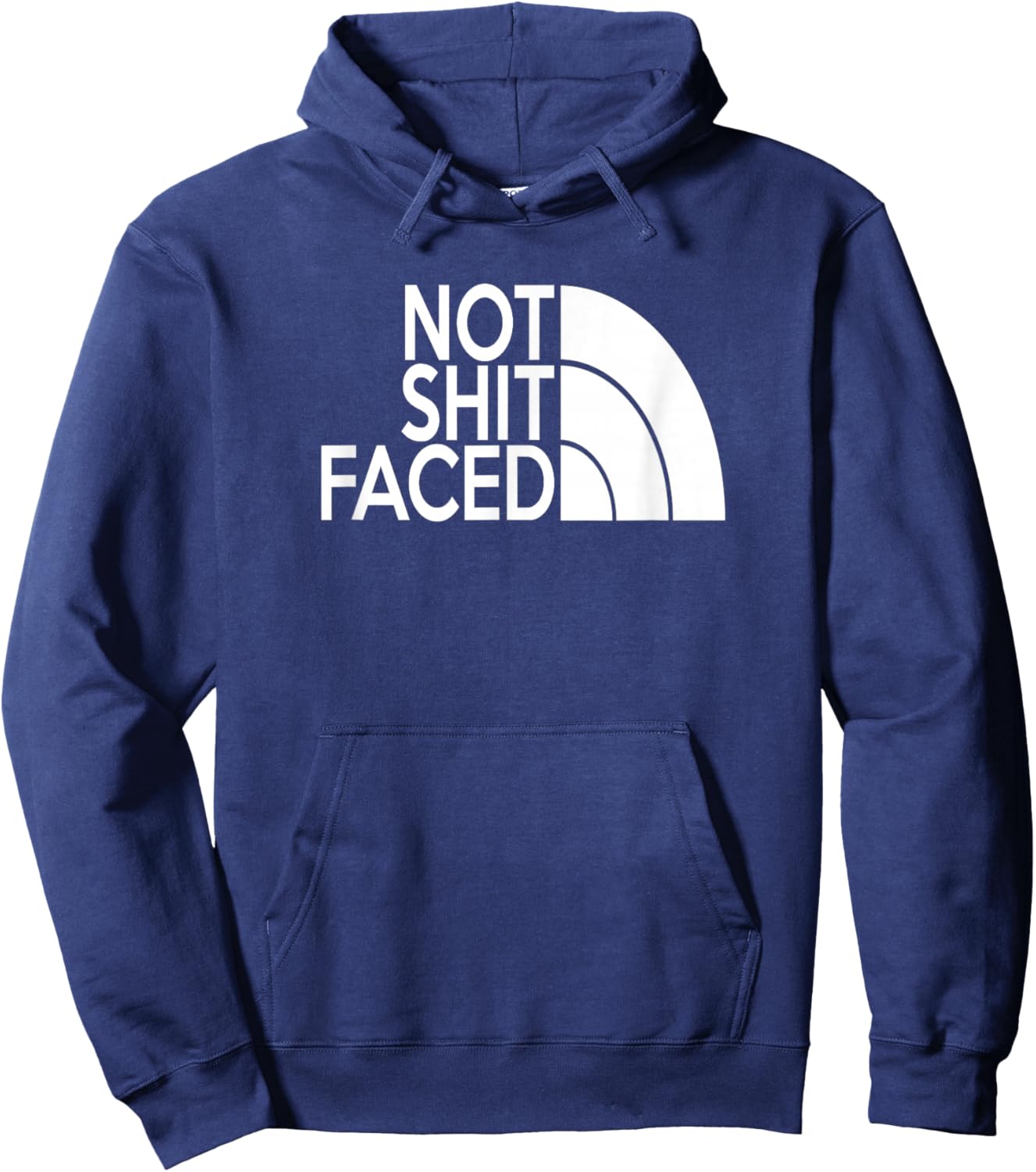 Funny Not Shit Faced AA NA Sober & Clean Not Drunk Or High Hoodie - Hoodie | Navy