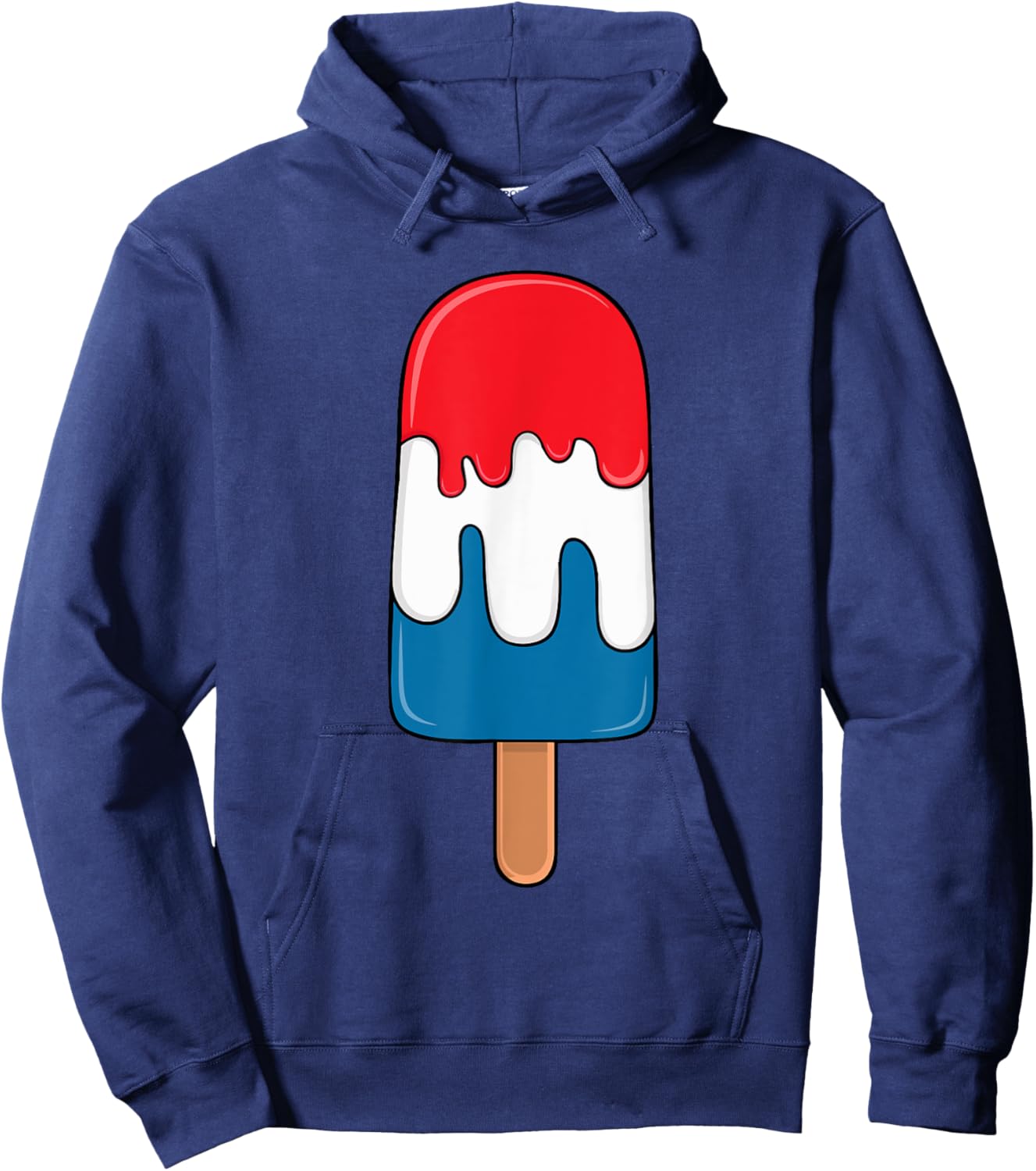 Popsicle Funny Summer Snacks Gelato Ice Popsicle Lovers Hoodie - Hoodie | Navy