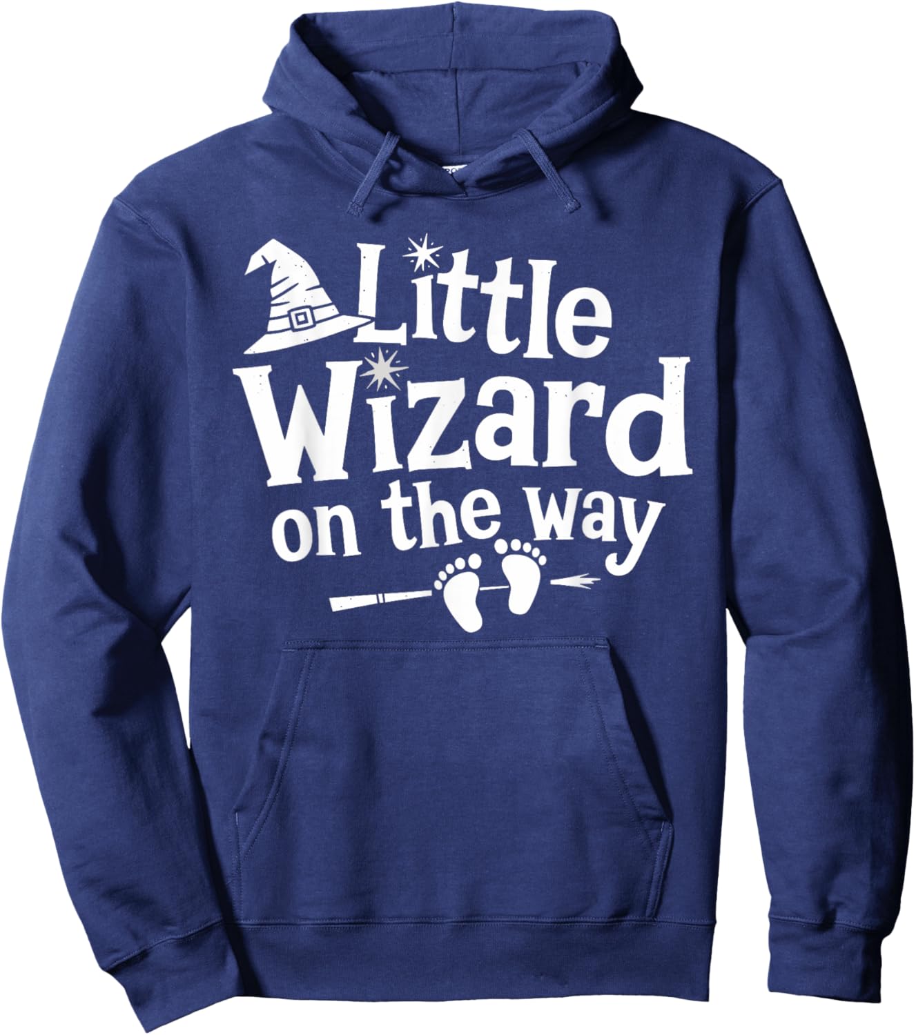 Little Wizard On The Way Halloween Pregnancy Announcement Hoodie - Hoodie | Navy