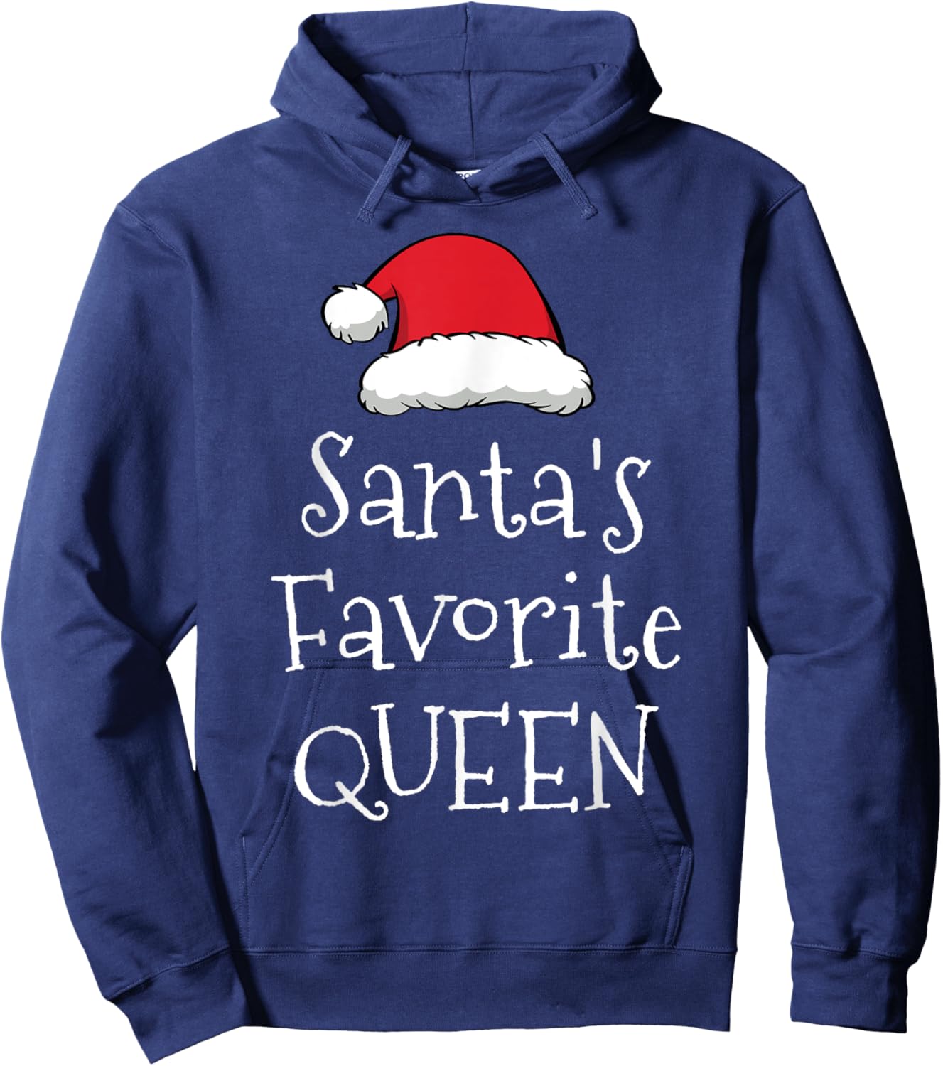 Santas Favorite Queen - Christmas Funny Gift Xmas Pajama Hoodie - Hoodie | Navy