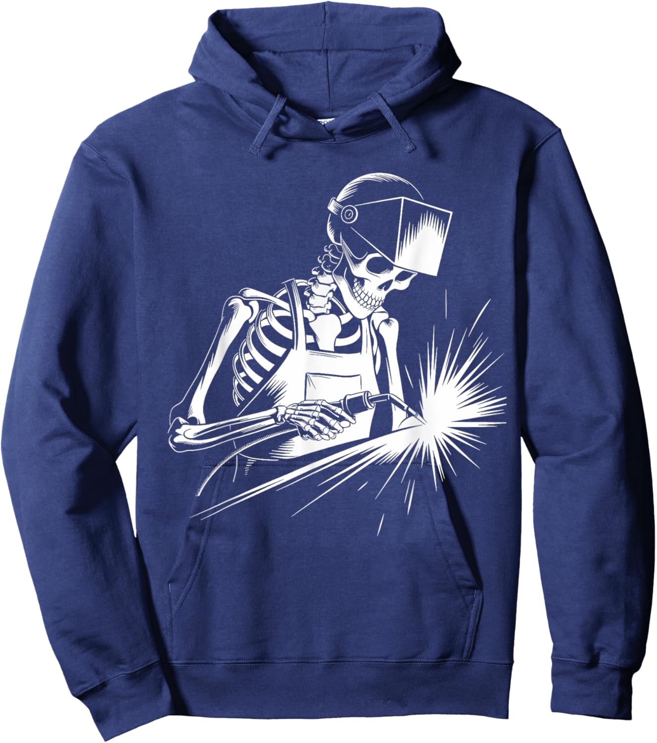 Funny Skeleton Welding Lovers Spooky Halloween Welder Hoodie - Hoodie | Navy