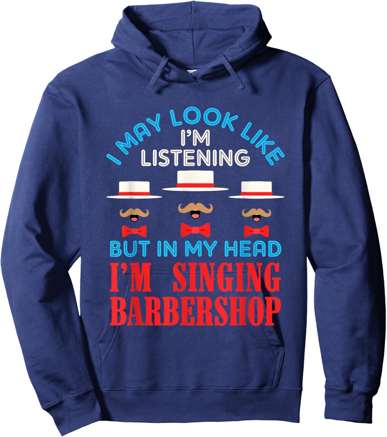 Singing Barbershop Funny Harmony Singer Music Quartet Hoodie - Hoodie | Navy
