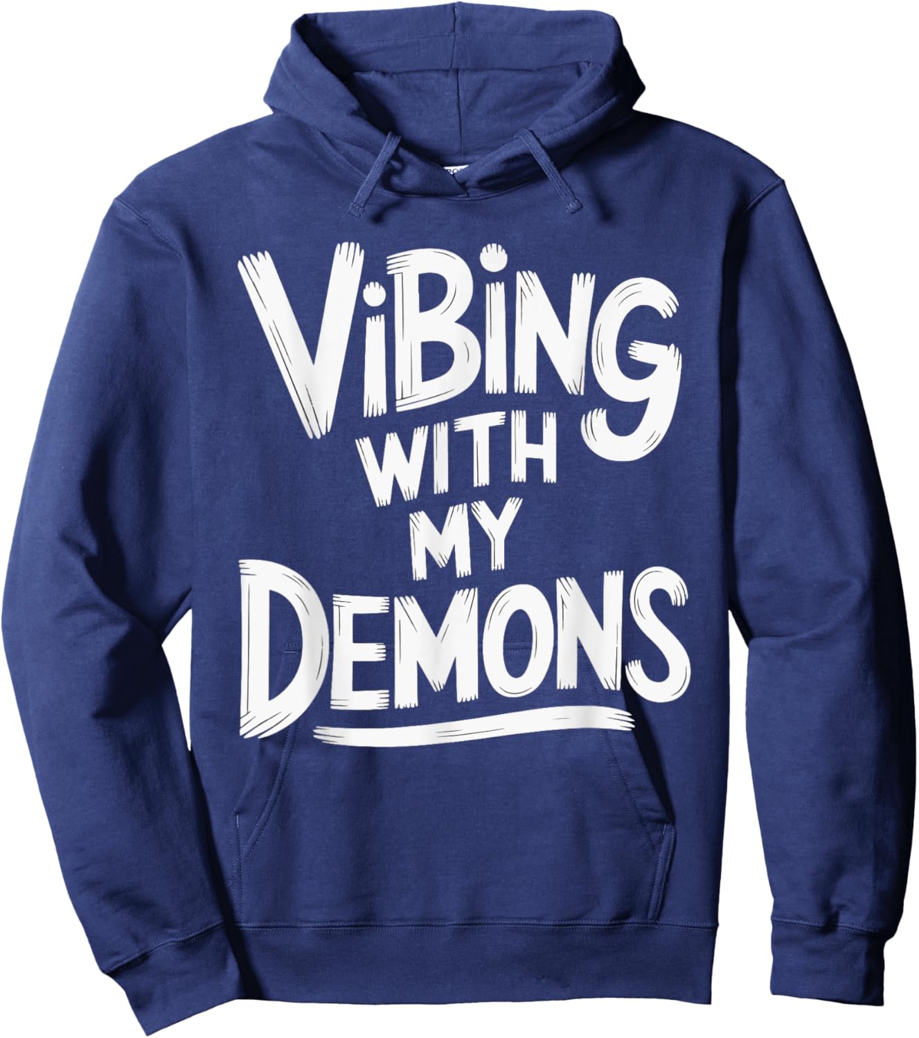 Vibing With My Demons Hoodie - Hoodie | Navy