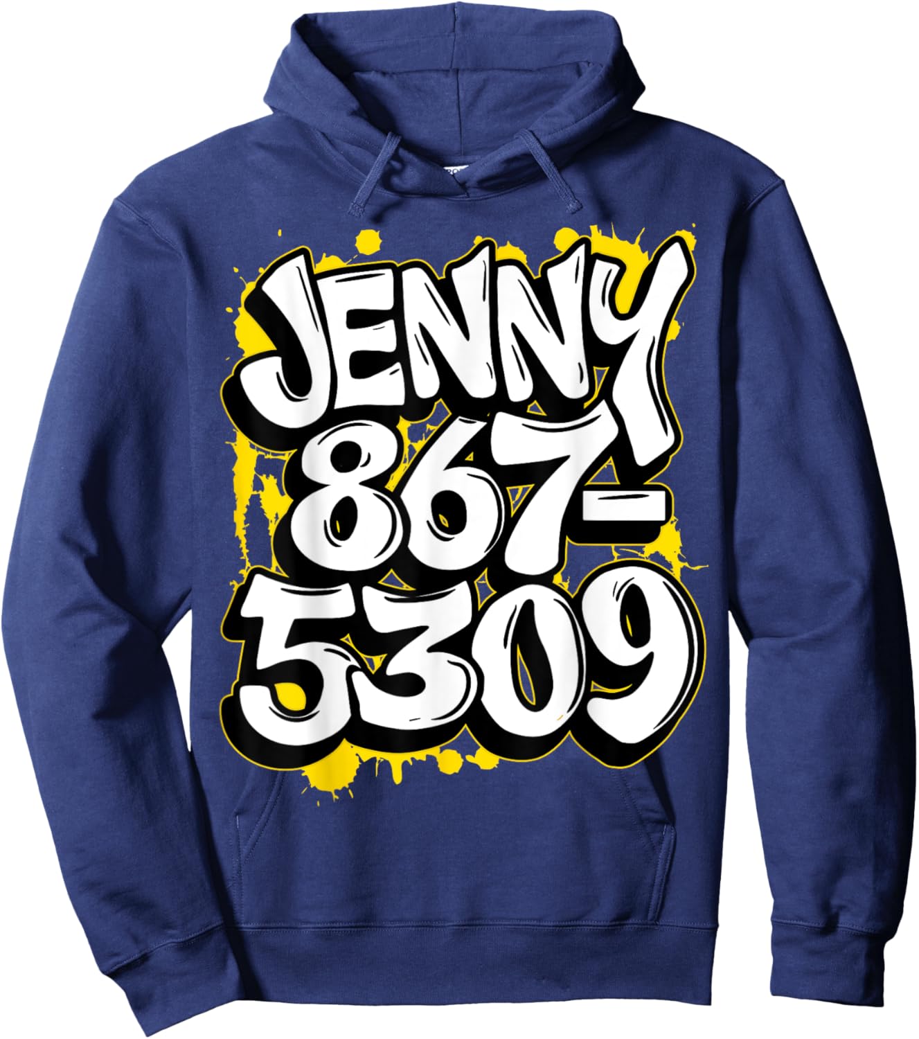 Nostalgic Jenny Phone Number 867-5309 Funny 80s Retro Hoodie - Hoodie | Navy