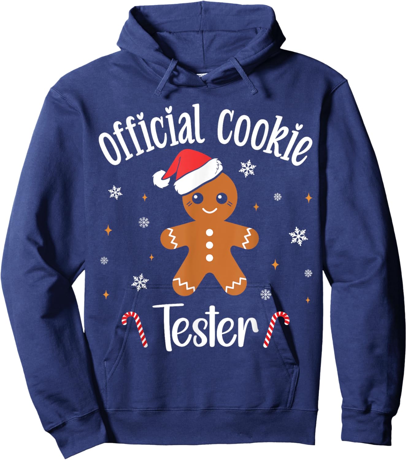 Official Cookie Baker & Tester Matching Couples Christmas Hoodie - Hoodie | Navy