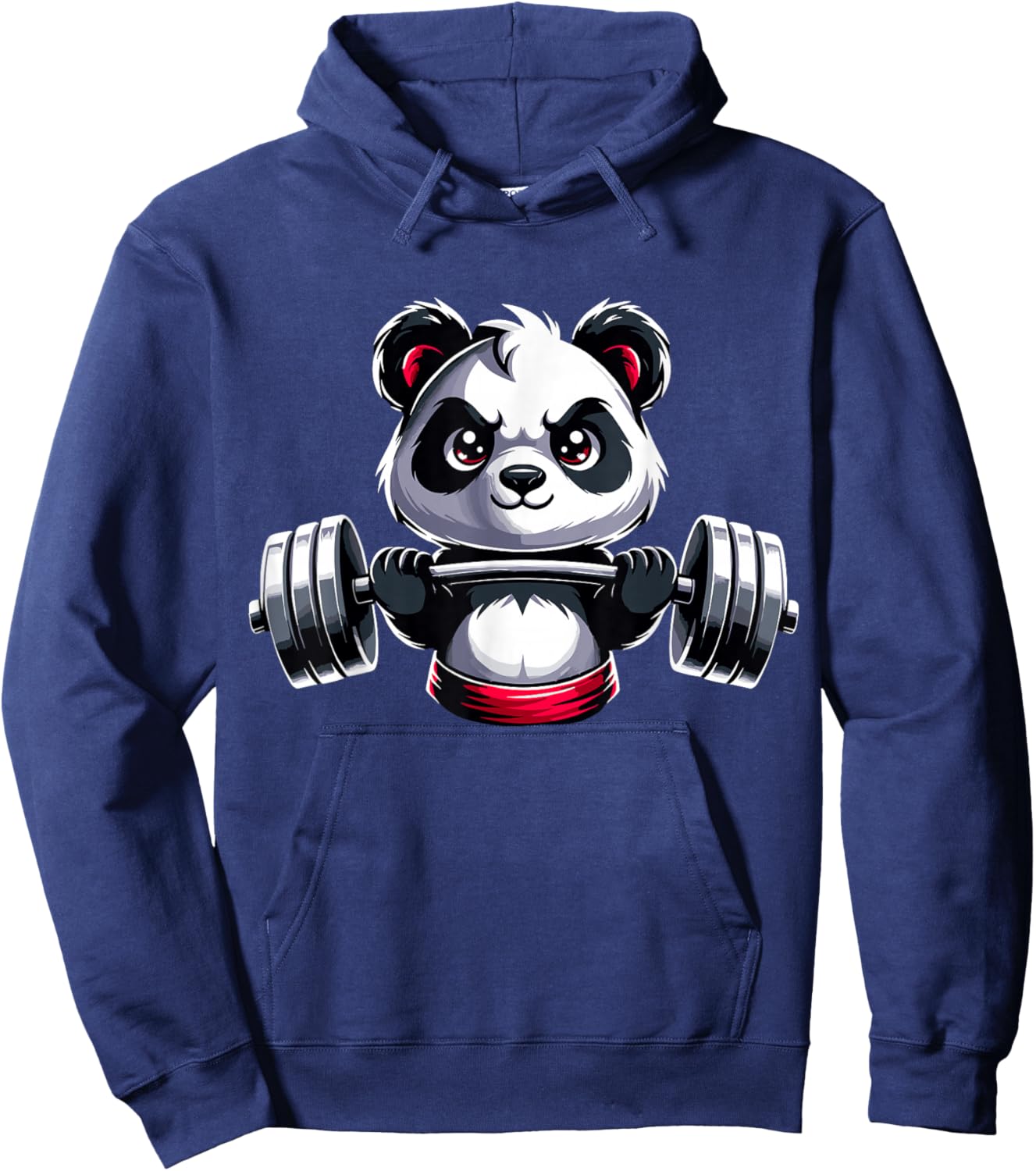 Panda Workout Fitness Gym Bodybuilder Weightlifting Hoodie - Hoodie | Navy