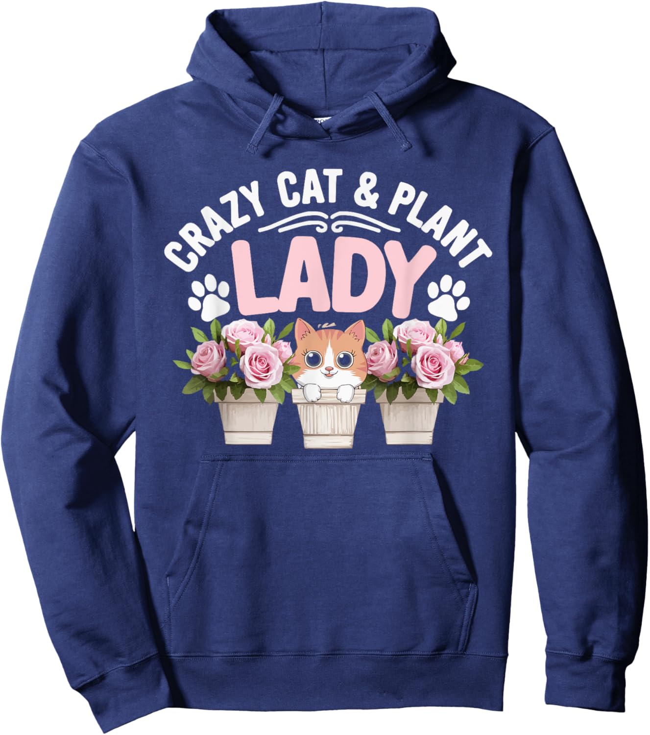 Gardening Cat Kitty Meow Animal Pet Garden Lover Gardener Hoodie - Hoodie | Navy