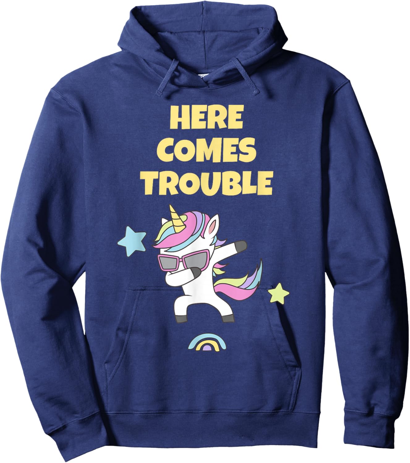 Here Comes Trouble Funny Troublemaker Toddler & Adults Hoodie - Hoodie | Navy