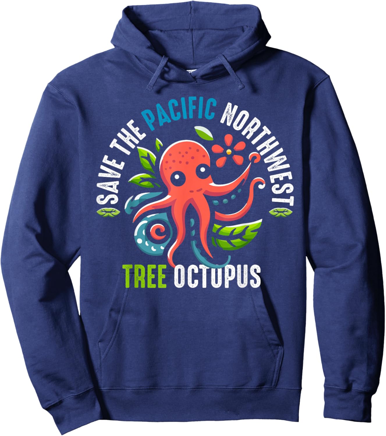 The Pacific Northwest Tree Octopus Hoodie - Hoodie | Navy