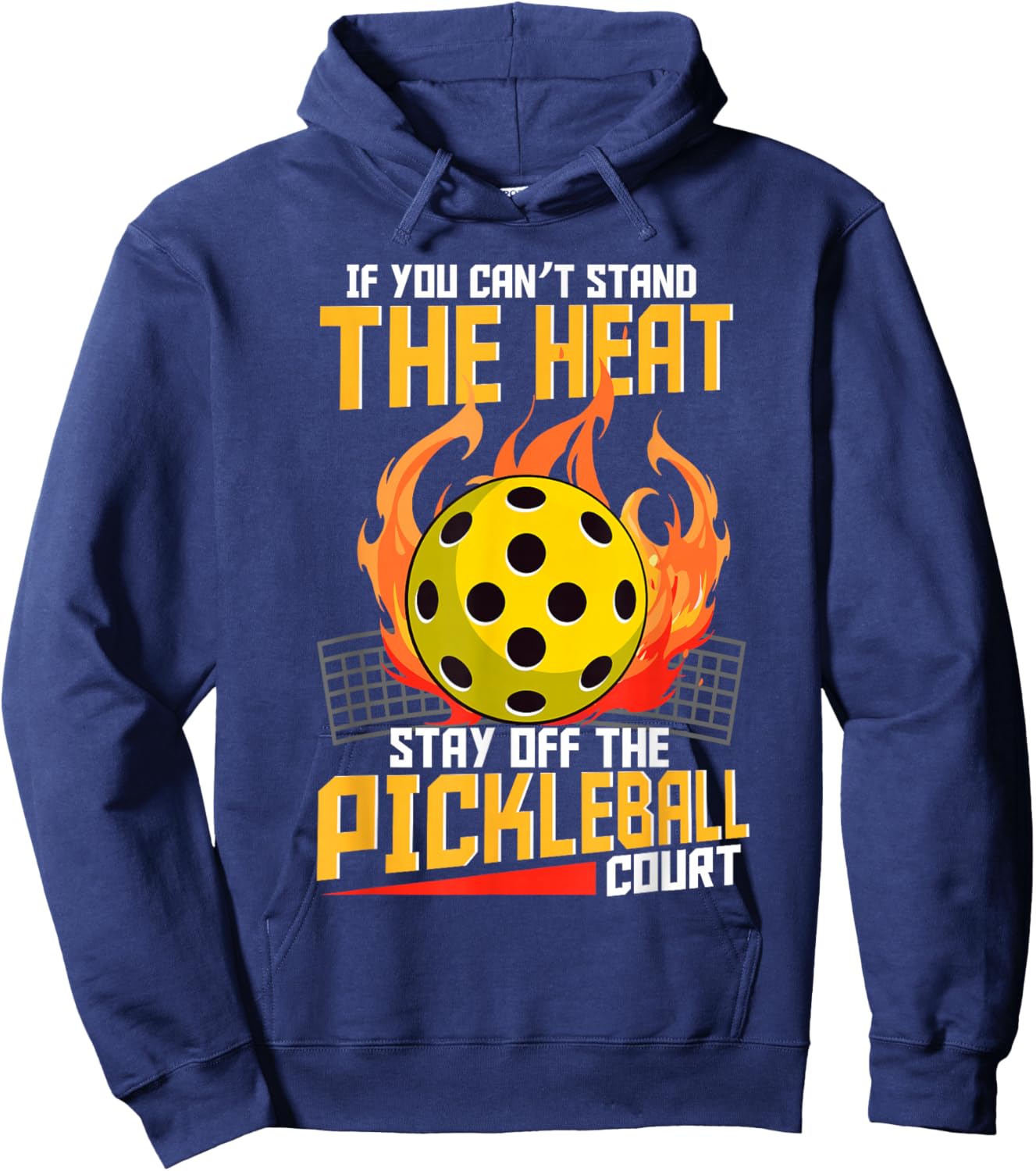 Funny pickleball sayings design Retro Paddle Court Hoodie - Hoodie | Navy