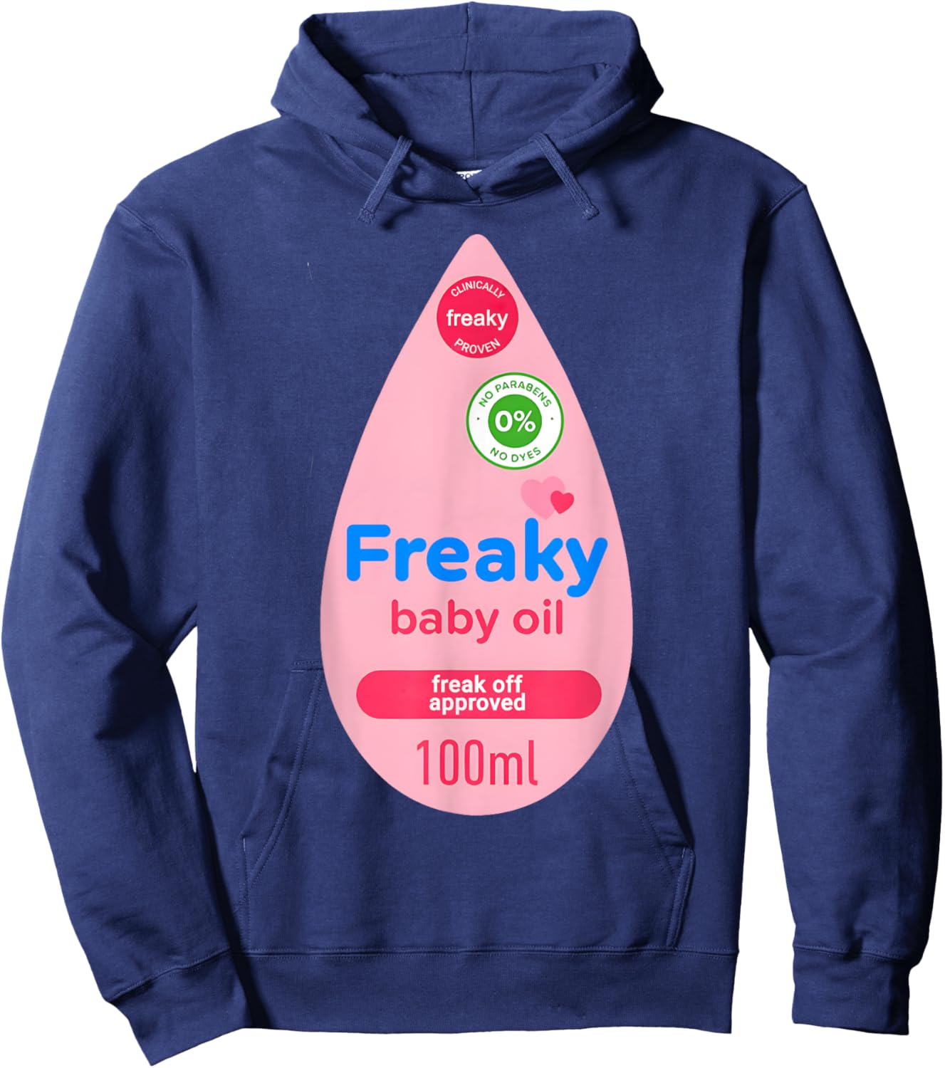 Baby Oil Bottle Halloween Costume Funny Women Men Halloween Hoodie - Hoodie | Navy