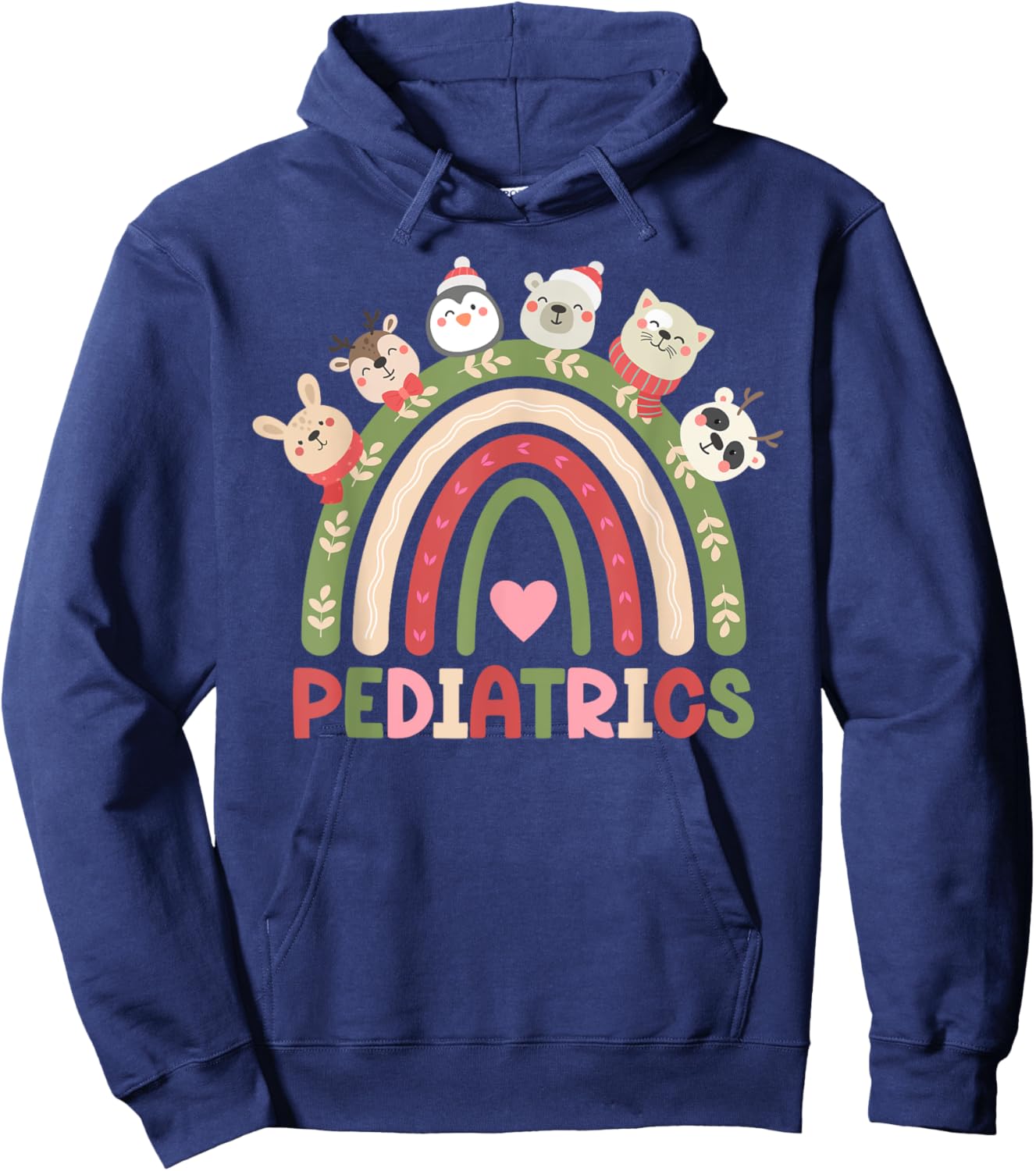 Pediatrics Christmas Peds Nurse Xmas Party Pediatric Nurse Hoodie - Hoodie | Navy