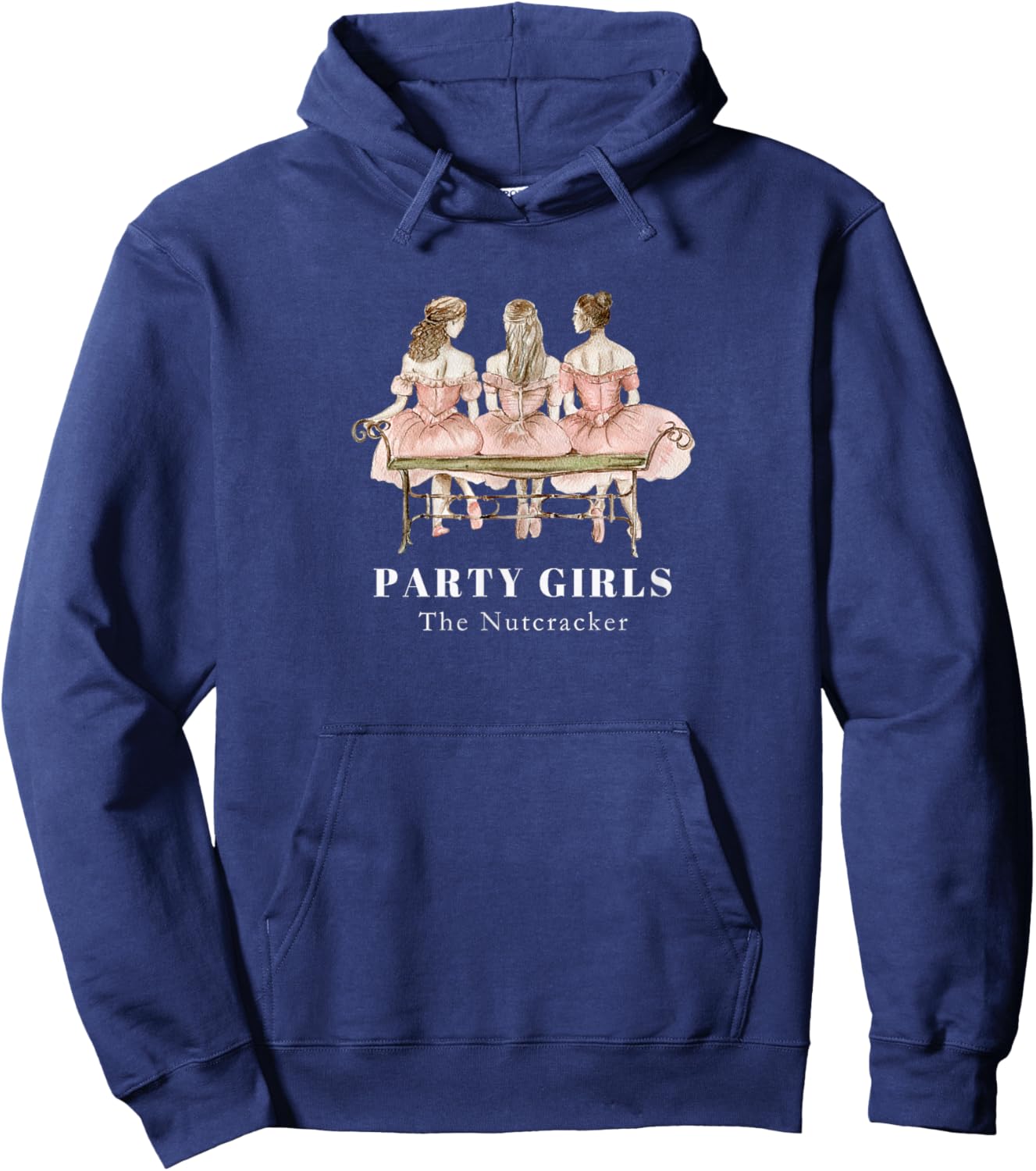 Nutcracker Party Girls Scene Christmas Ballet Dancer Graphic Hoodie - Hoodie | Navy