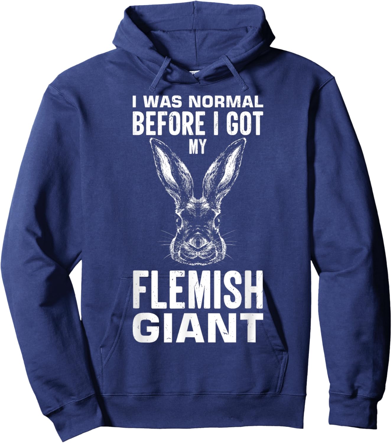 Rabbit Lover Design with Flemish Giant Hoodie - Hoodie | Navy