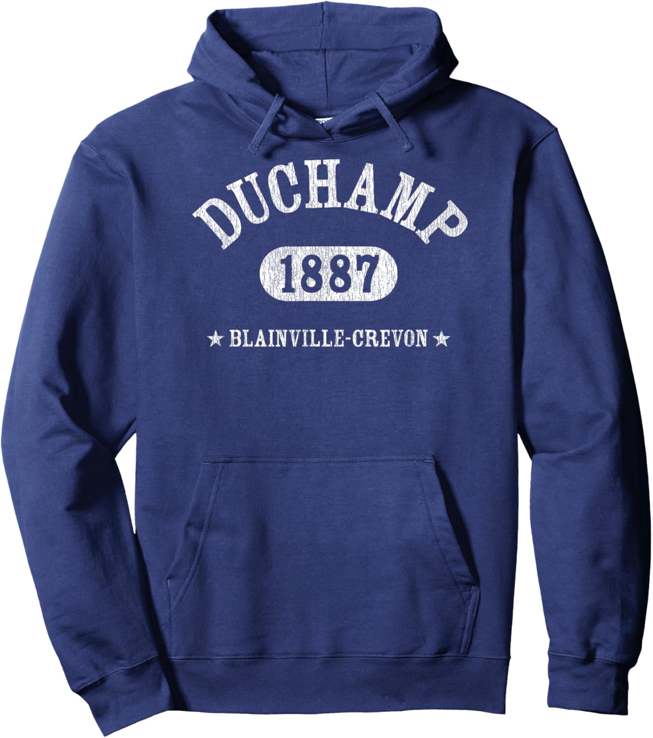 MARCEL DUCHAMP Classic Athletic Design With Details Hoodie - Hoodie | Navy