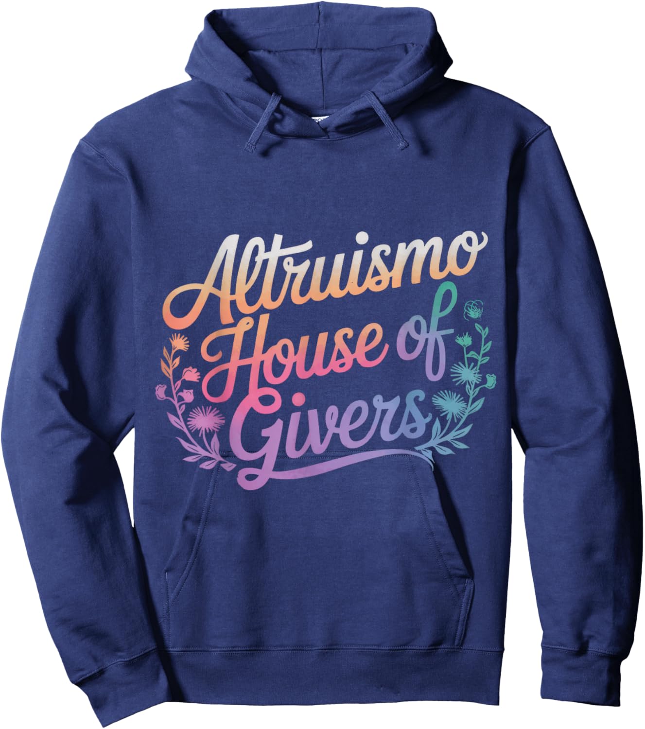 Altruismo House Of Givers - -Adult, Educators, Students, Altruistic Individuals - Black - Small - Short Sleeve - Modern - - Polyester 100% Hoodie - Hoodie | Navy
