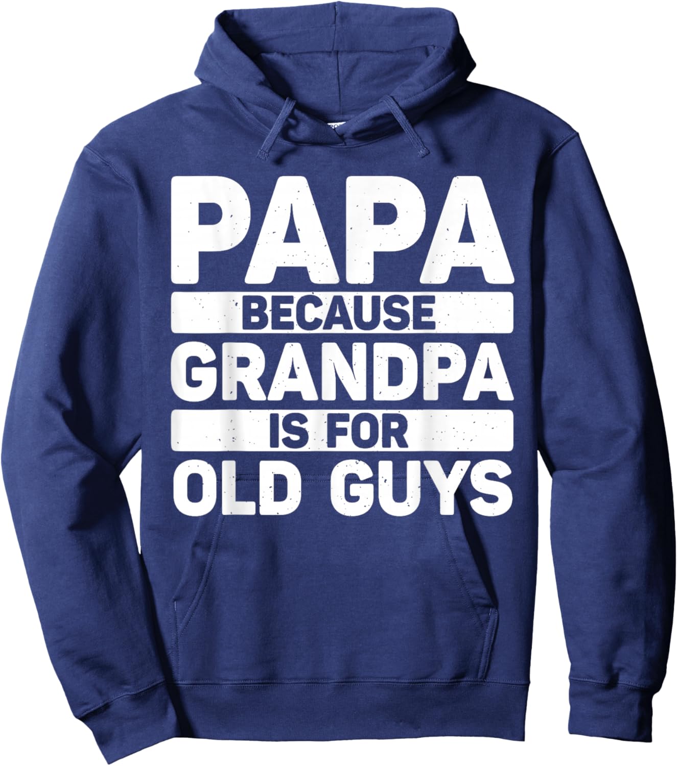 Papa Art For Grandpa Men From Grandkids Father's Day Papa Hoodie - Hoodie | Navy