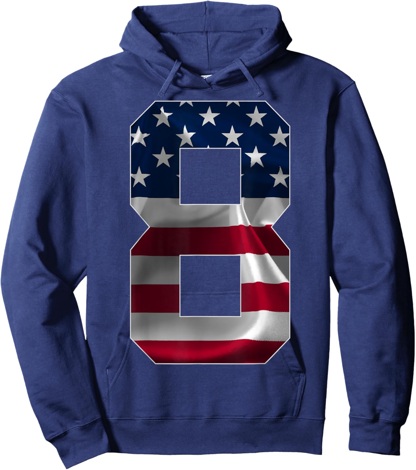 Number 8 Years Old Usa 8th Birthday Hoodie - Hoodie | Navy